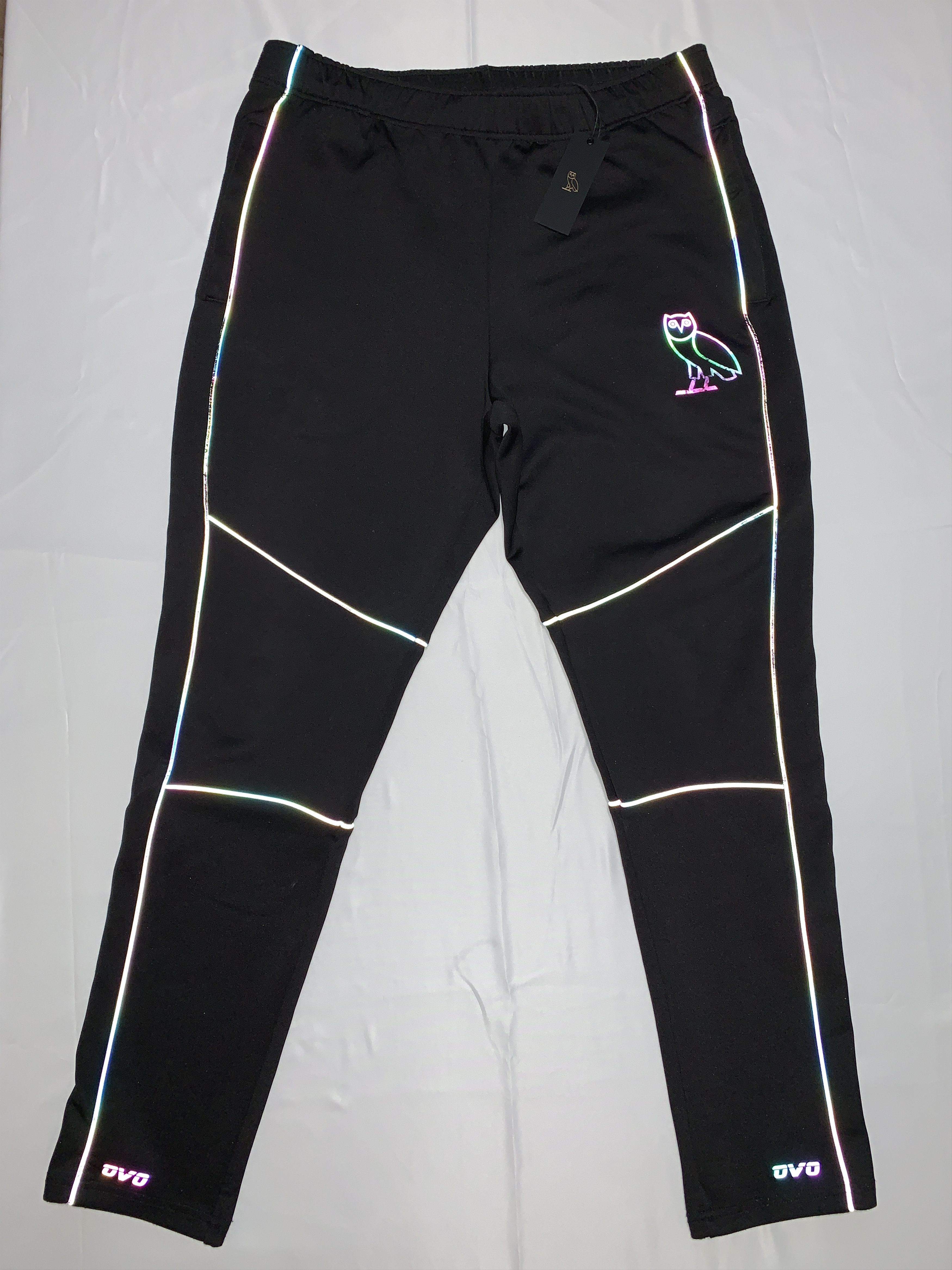 Drake OVO REFLECTIVE PIPING PANTS BLACK SIZE MEDIUM Size US 33 - 2 Thumbnail