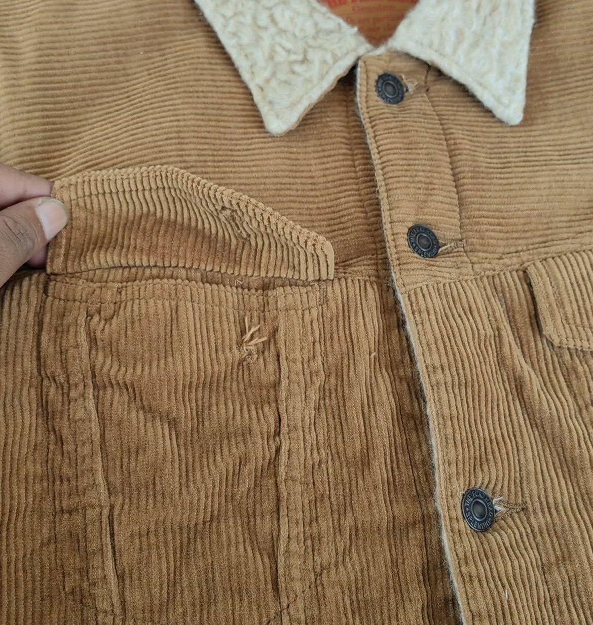 The Flat Head 2000s Flat Head Wool Sherpa Corduroy Trucker Jacket Size US M / EU 48-50 / 2 - 8 Thumbnail