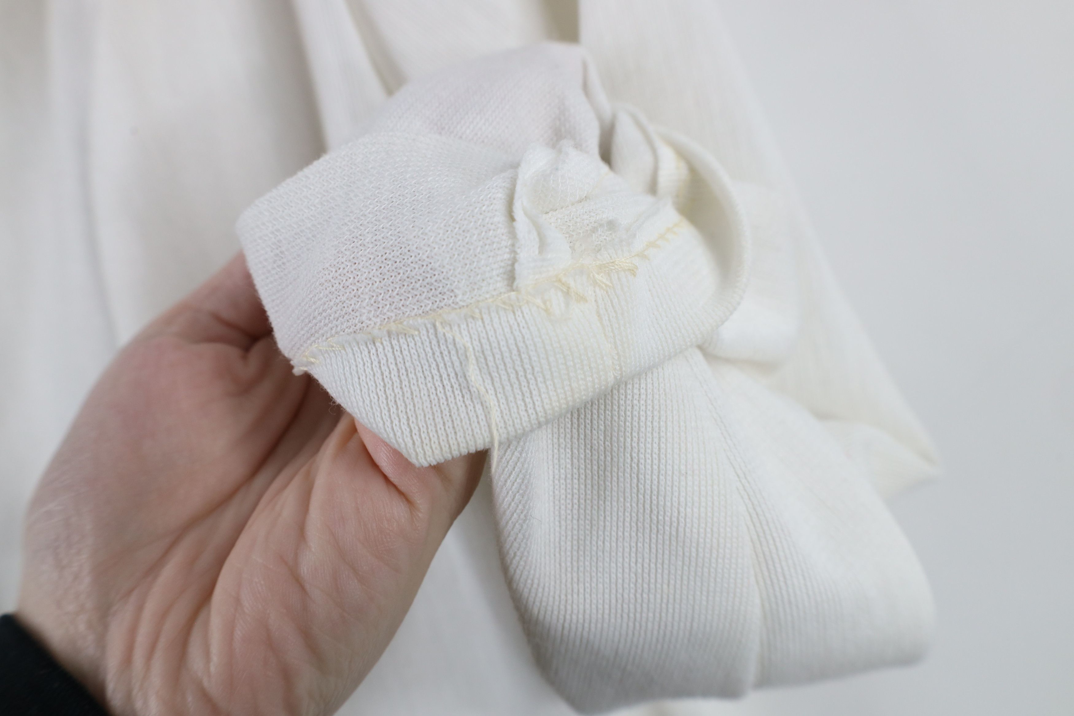 Vintage Vintage 70s Streetwear Ribbed Knit Blazer Jacket White USA Size L / US 10 / IT 46 - 7 Thumbnail