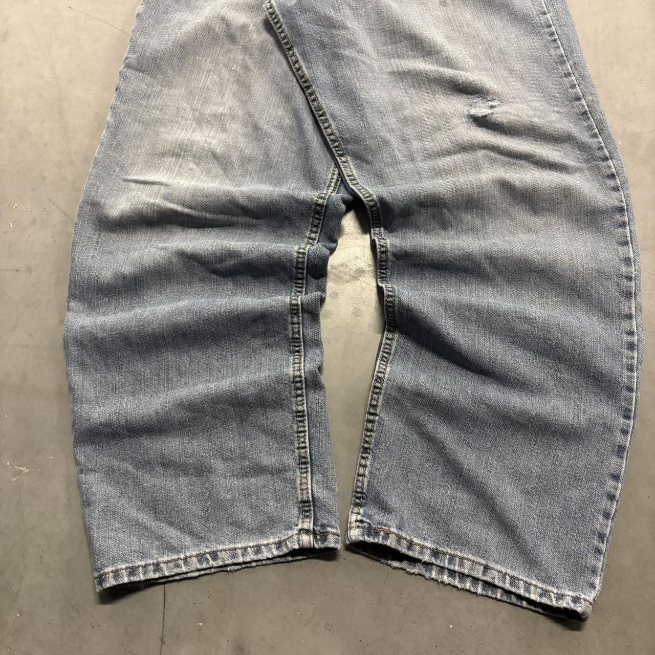 Vintage Crazy Vintage Y2K/2000s Super Baggy Skater Grunge Medium Blue Wash Denim Jeans! Size US 40 / EU 56 - 5 Thumbnail