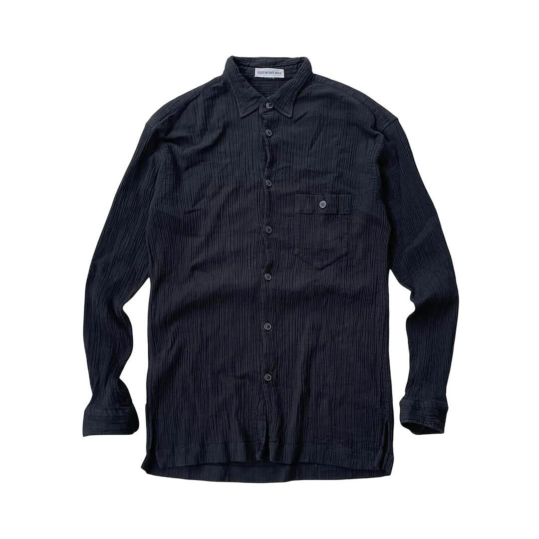 Issey Miyake Archive Vintage ISSEY MIYAKE MAN Pleated Shirt Button Up Size US L / EU 52-54 / 3 - 1 Thumbnail