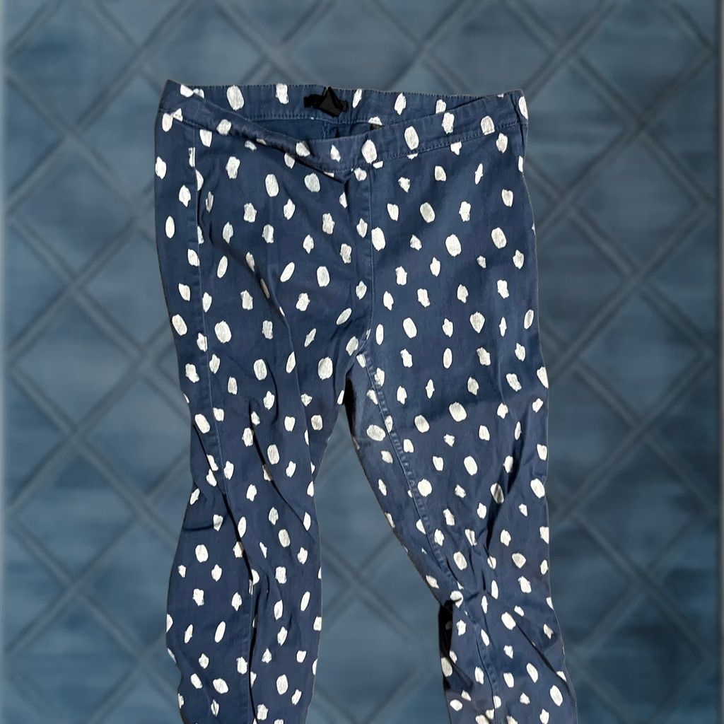 H&M H&M Dress Pants Women Size 8 Blue Polka Dress Pants Pull On Side Zip Ankle Skinny Regular Women Wear - Mens, Womens Size 30" / US 8 / IT 44 - 1 Thumbnail