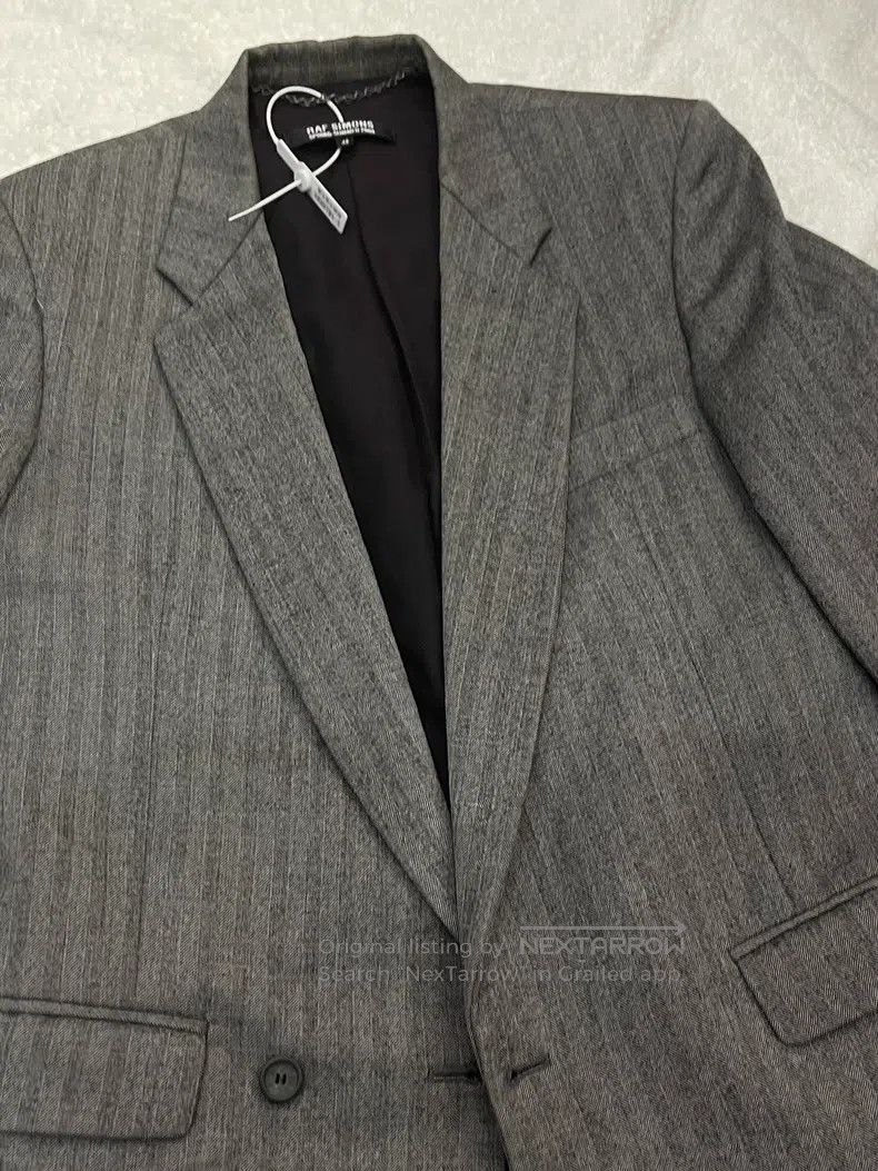 Raf Simons Raf Simons 2009 show style wool gray dark pattern suit Size 46R - 1 Thumbnail