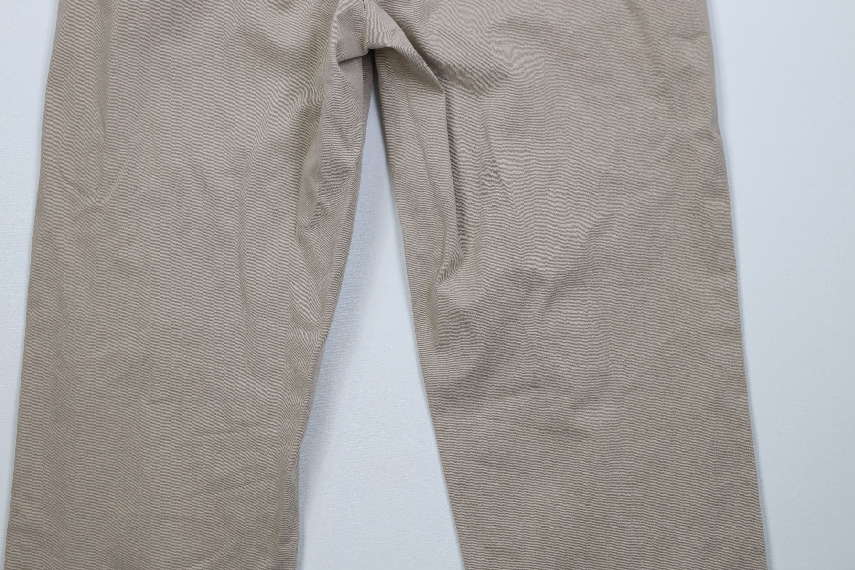 Ralph Lauren Vintage 90s Ralph Lauren Wide Leg Chino Pants Beige Cotton Size US 34 / EU 50 - 13 Thumbnail