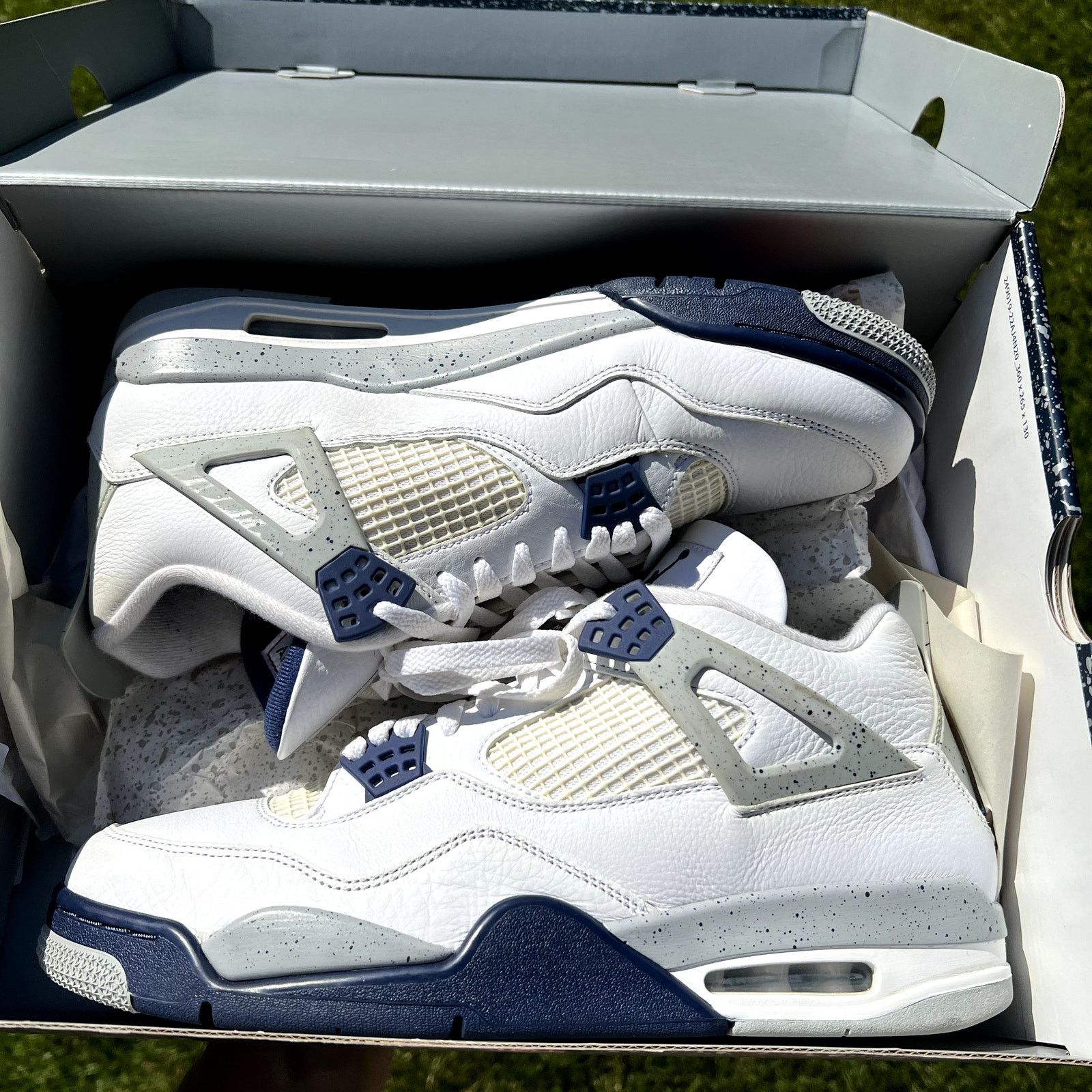 Jordan Brand × Nike Nike Air Jordan 4 Retro Midnight Navy Men's Shoes - Size 12 Size US 12 / EU 45 - 9 Thumbnail