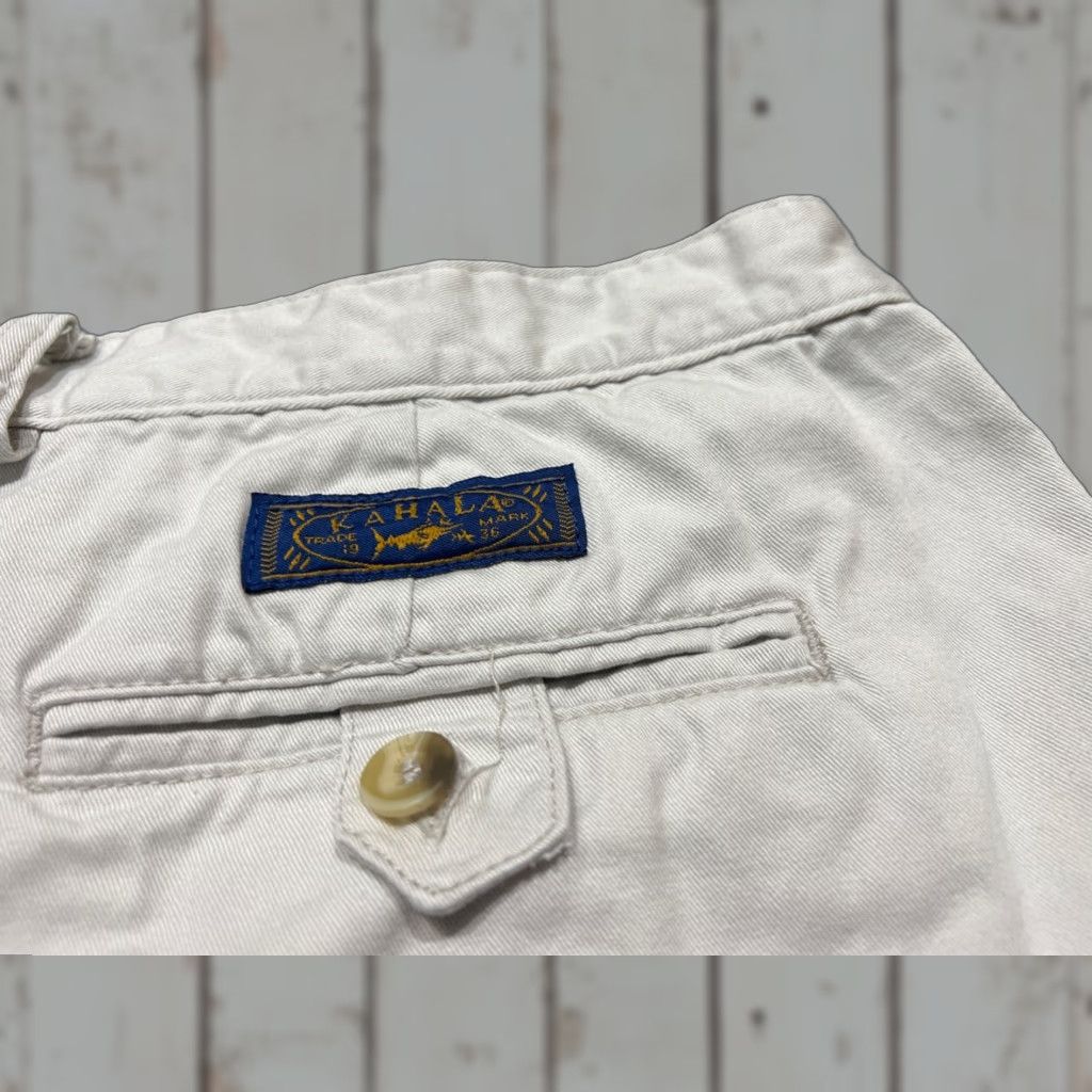 Vintage Kahala Shorts Men 38 Khaki Pleated Front Cotton Casual 8 Inch Inseam Beach Hawaiian Size US 38 / EU 54 - 1 Thumbnail