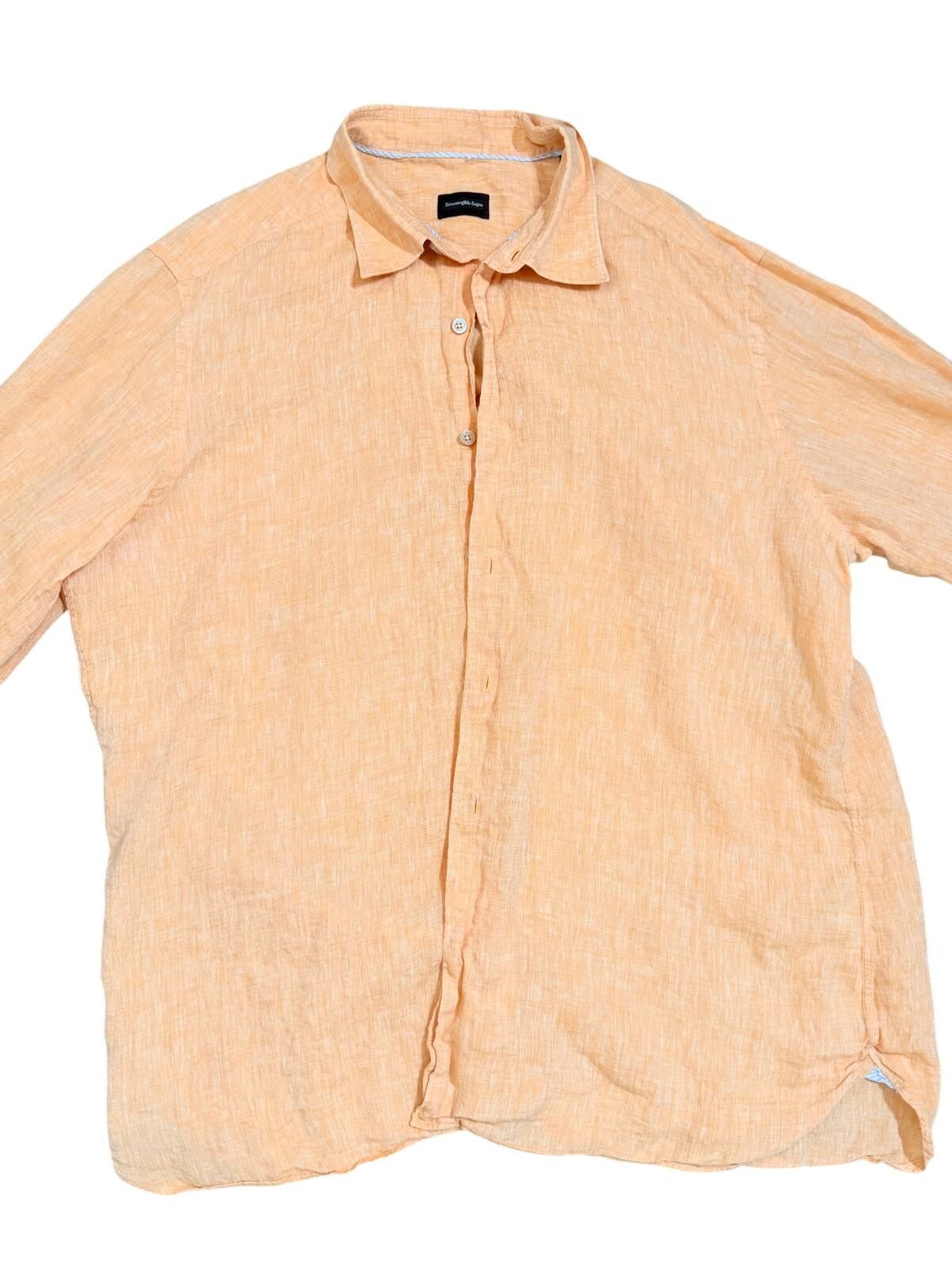 Ermenegildo Zegna Ermenegildo Zegna Linen Button Up Shirt Extra Large Size US XL / EU 56 / 4 - 4 Thumbnail