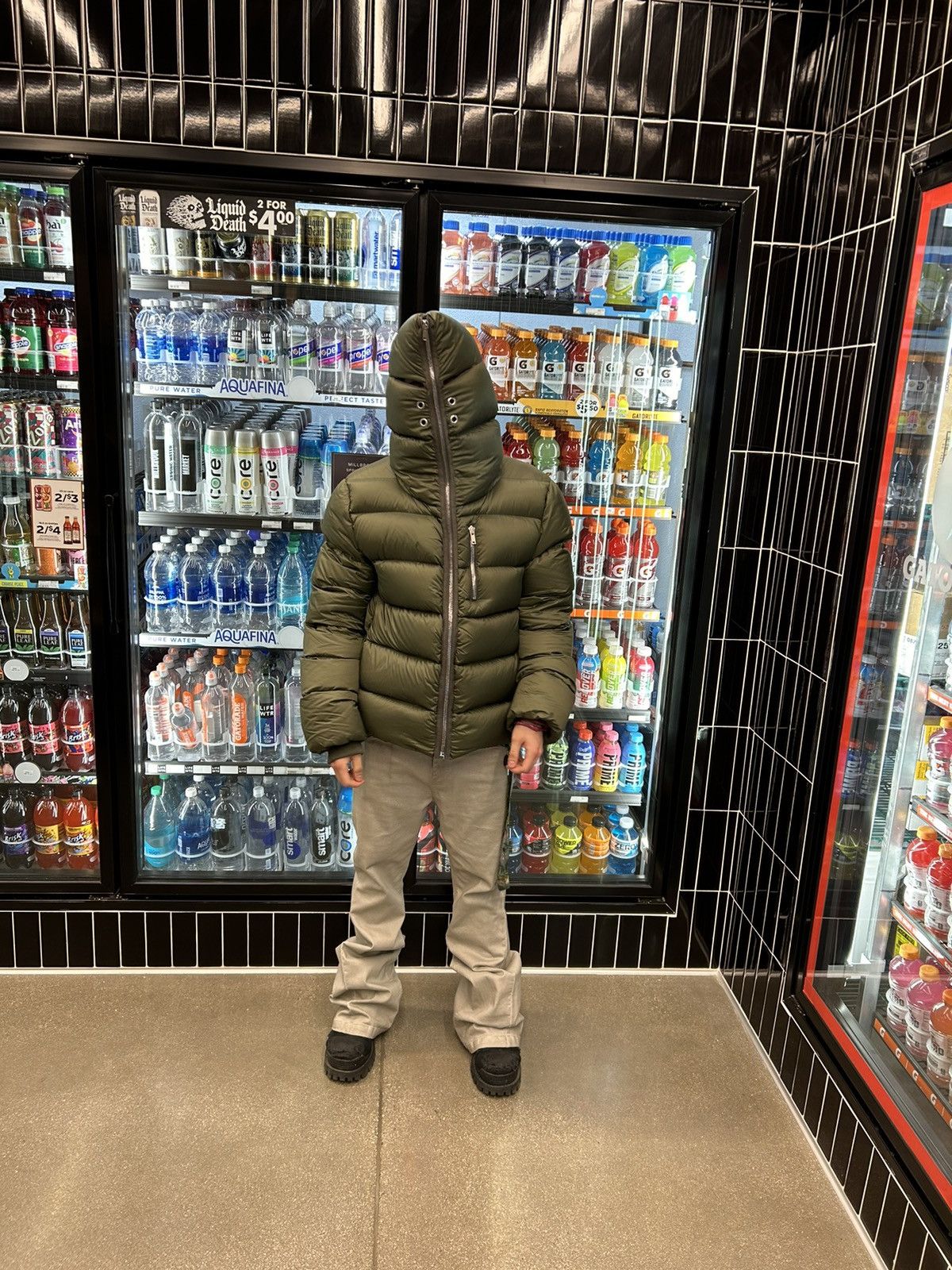 Rick Owens × Rick Owens Drkshdw Rick Owen strobe 22 green puffer jacket Size US L / EU 52-54 / 3 - 9 Thumbnail