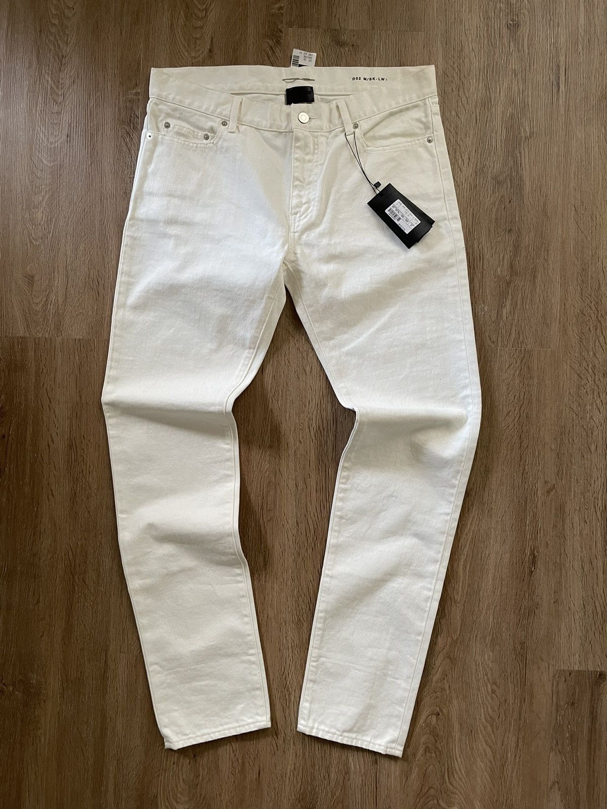 image of Hedi Slimane x Saint Laurent Paris Do2 Hedi Era White Jean, Men's (Size 34)