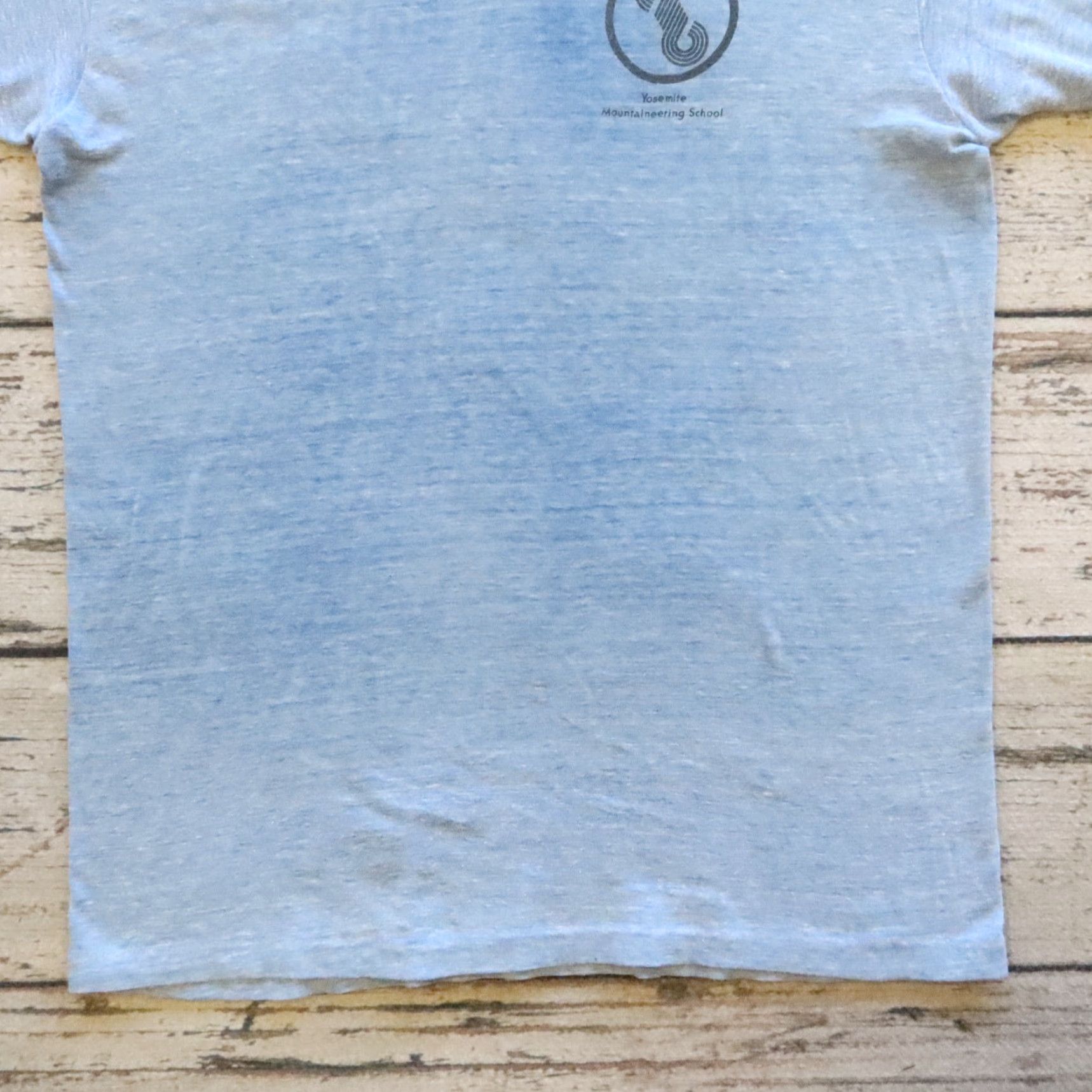 Hanes Vintage Hanes Shirt Go Climb a Rock Yosemite Mountaineering School Ringer Shirt Blue L Mens 90s/80s? Size US L / EU 52-54 / 3 - 4 Thumbnail
