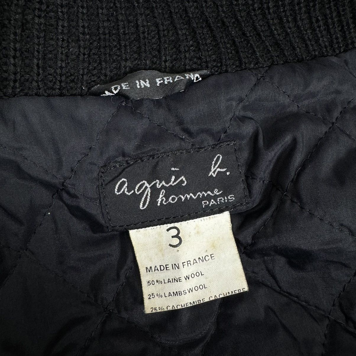 agnes b. ☀️AGNES B PARIS HOMME LAMBSWOOL BOMBER. JACKET Size US L / EU 52-54 / 3 - 9 Thumbnail