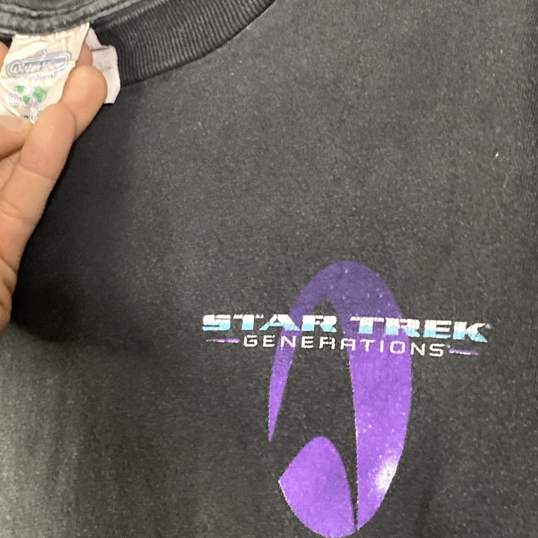 Vintage Vtg Winterland Single Stitch 90s Star Trek Movie T Shirt Made in USA DISTRESS L Shirt Unisex Adults Adult L Black Cotton Stars 90s Mens Womens Size US L / EU 52-54 / 3 - 5 Thumbnail