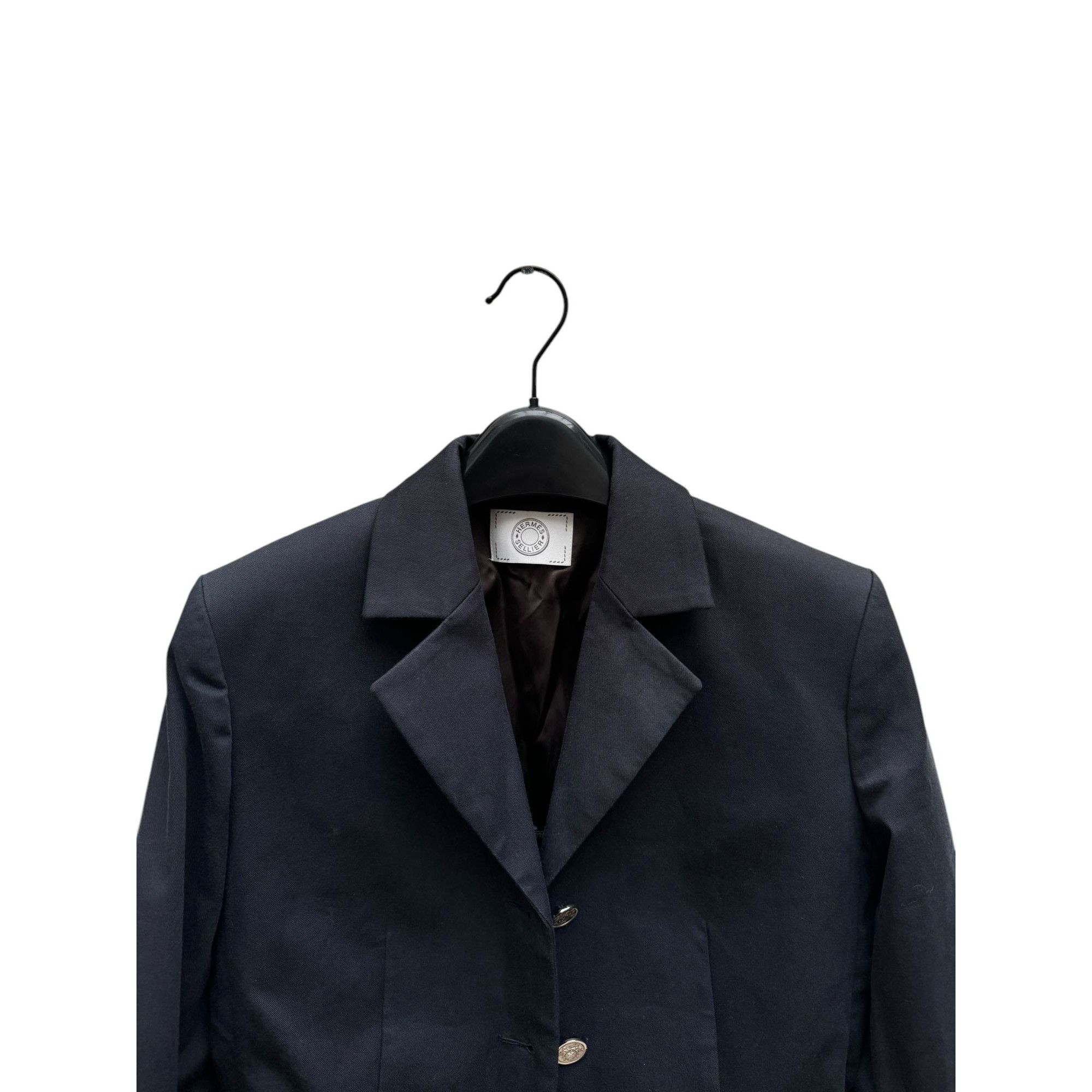 Hermes Dark Navy Blazer Jacket Size XS / US 0-2 / IT 36-38 - 2 Thumbnail