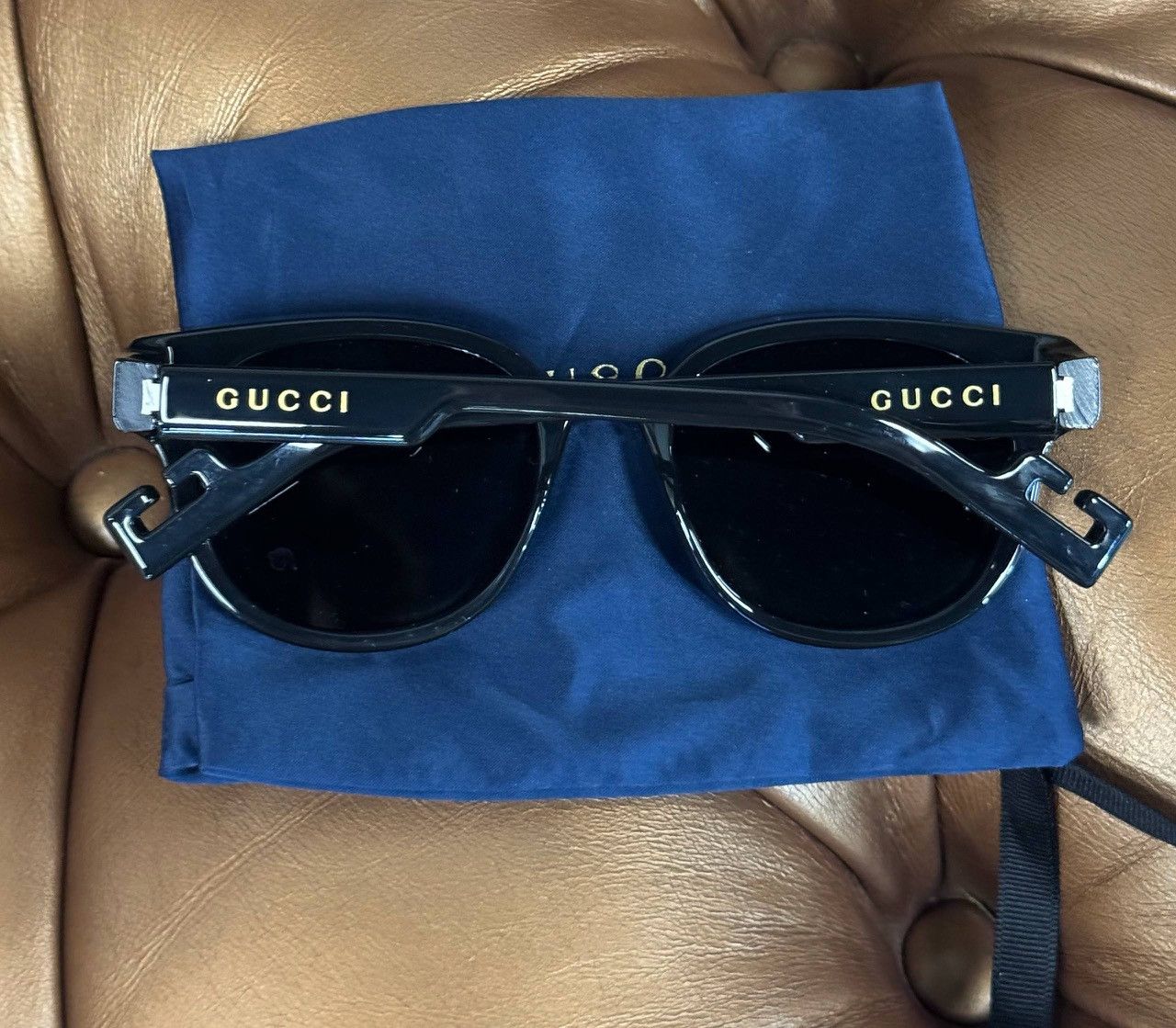Gucci GUCCI GG1237S Ringo Shiina Eyewear Sunglasses Midnight Color Size ONE SIZE - 5 Thumbnail