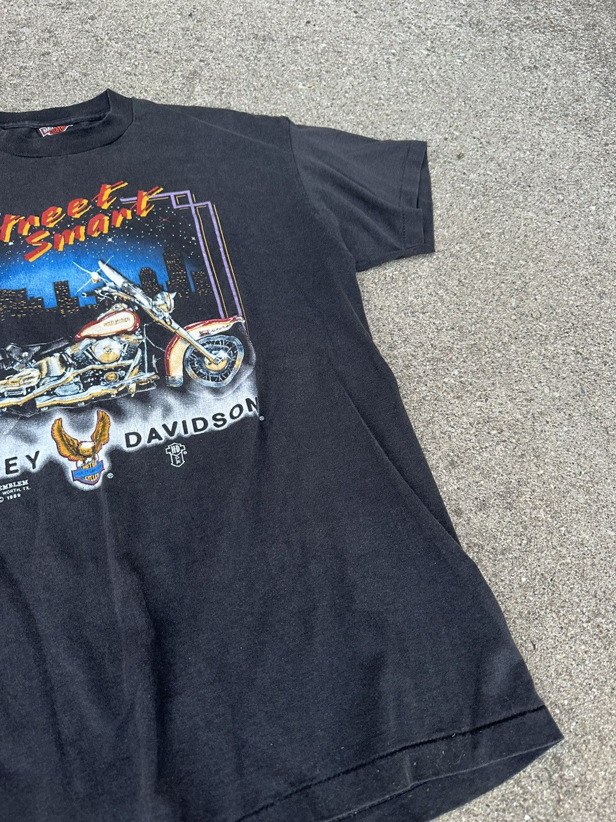 Harley Davidson Vintage 1989 Harley Davidson 3D Emblem Shirt XL Size US XL / EU 56 / 4 - 7 Thumbnail