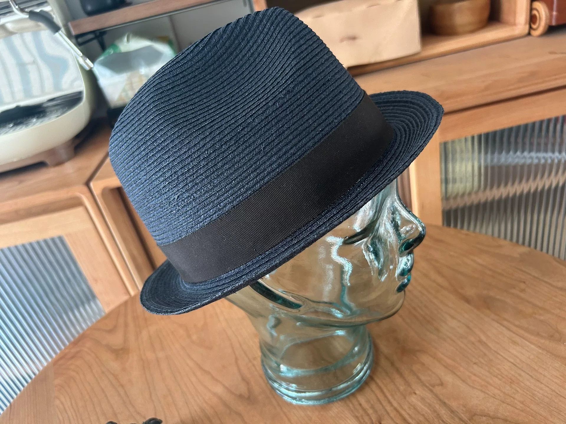 Freewheelers stylish navy blue woven straw hat Size ONE SIZE - 1 Thumbnail