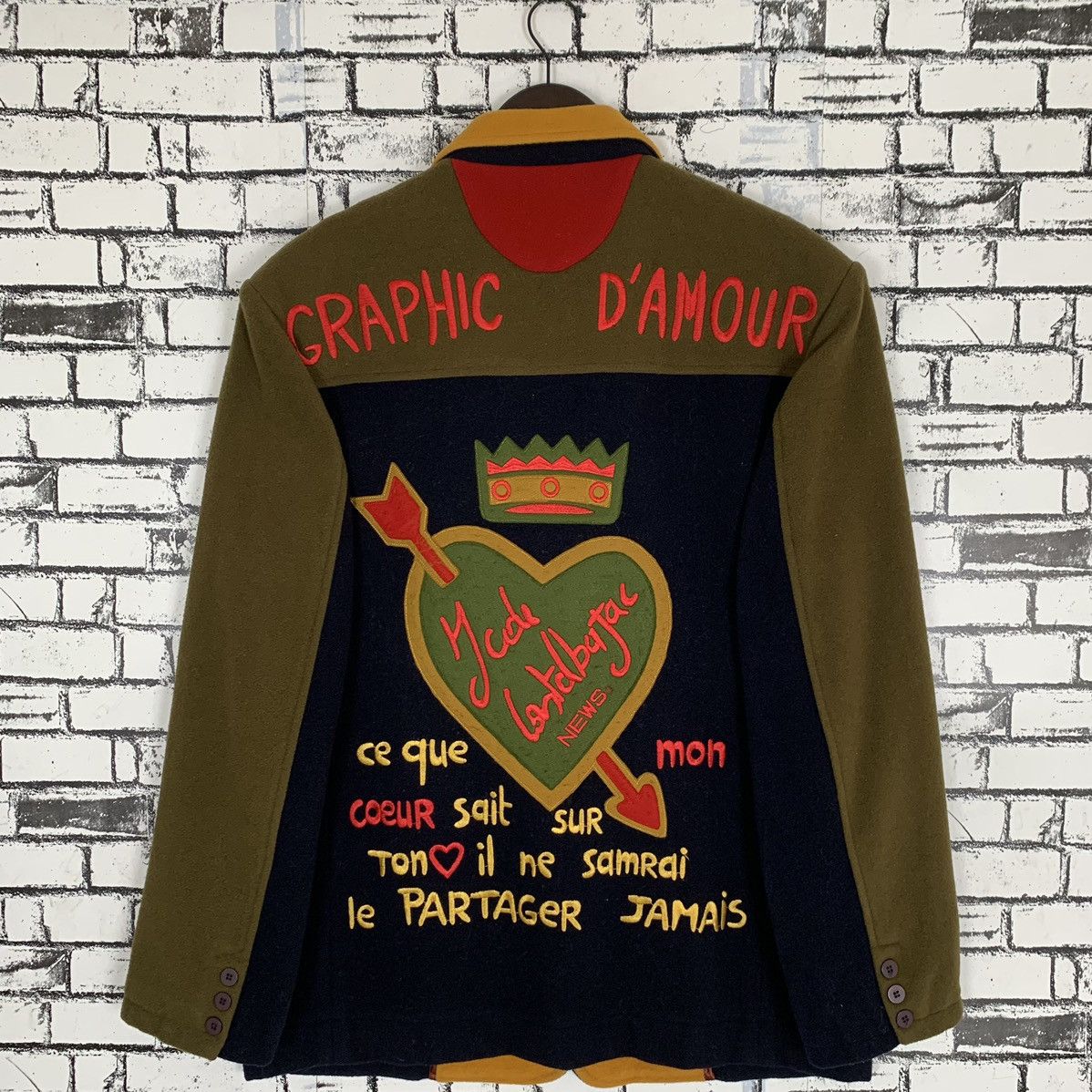 Jean Charles De Castelbajac Jean Charles de Castlebajac Wool Coat Blazer Jacket Size US M / EU 48-50 / 2 - 1 Thumbnail