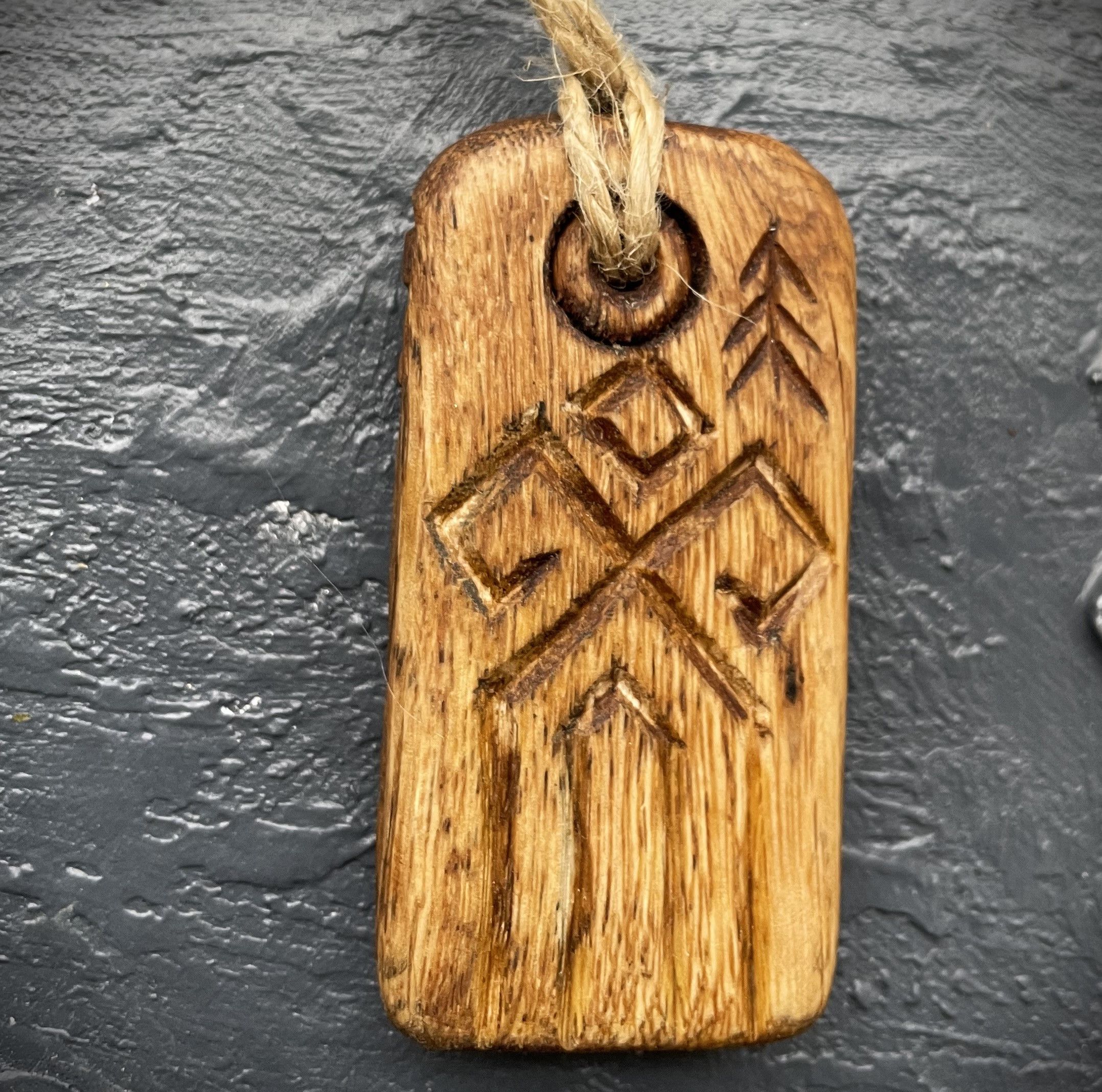 Other Viking Thor Wooden Pendant Hand Carved Norse Necklace Size ONE SIZE - 5 Thumbnail