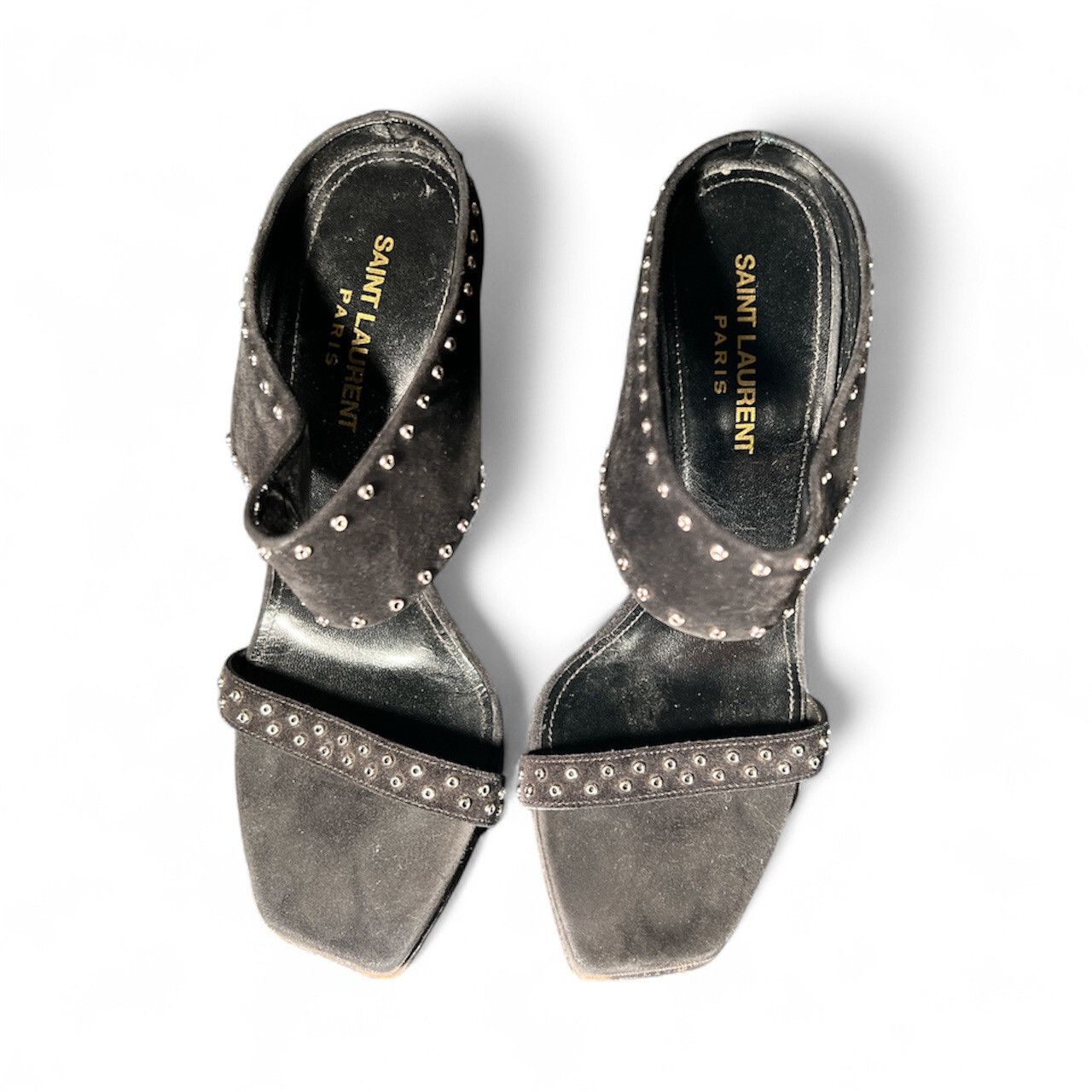 Saint Laurent Paris SAINT LAURENT MICA 105 SUEDE HEEL SANDAL Size US 7.5 / IT 37.5 - 7 Thumbnail