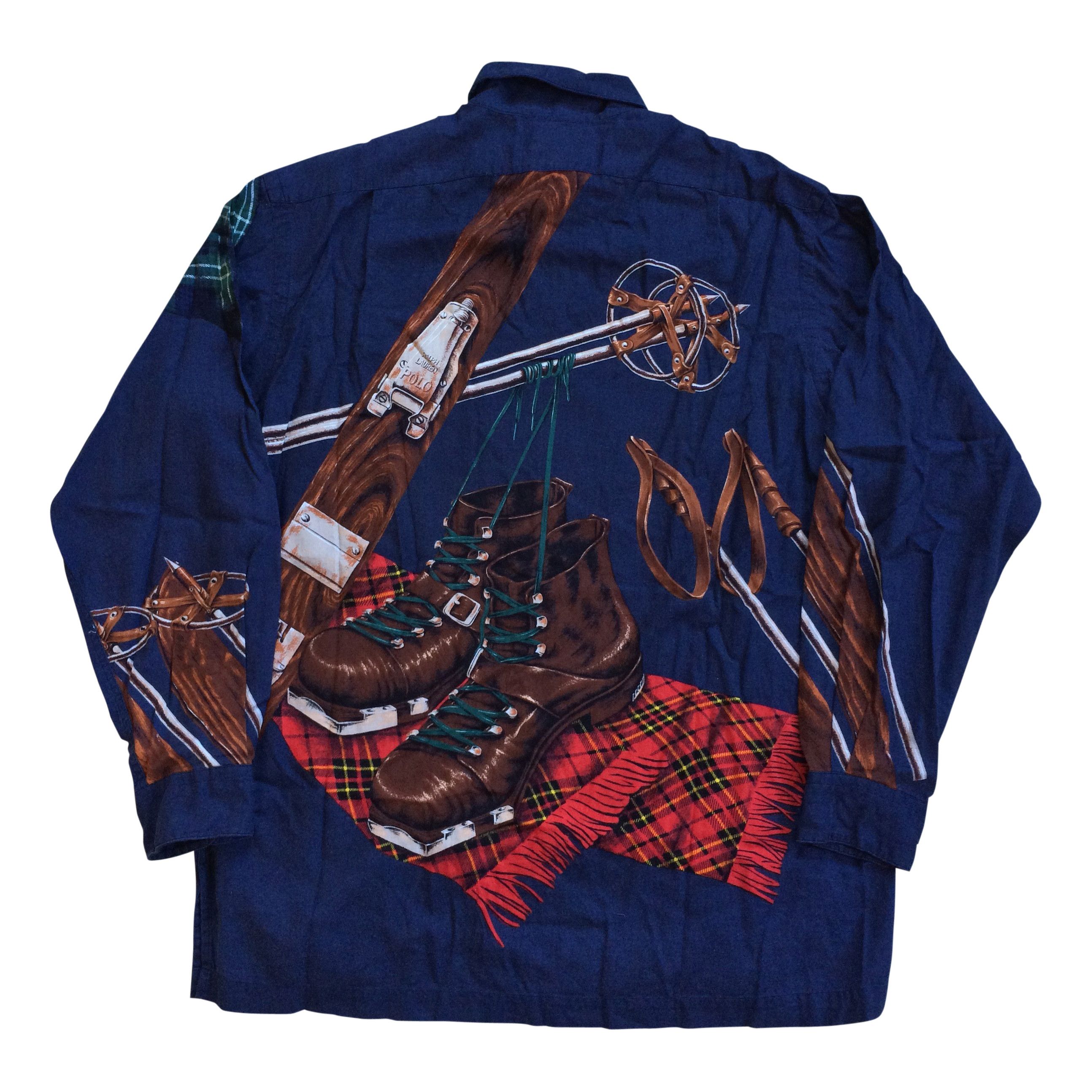 Polo Ralph Lauren Vintage 90s Polo Ralph Lauren Ski Boots Button Up Shirt Size US M / EU 48-50 / 2 - 5 Thumbnail