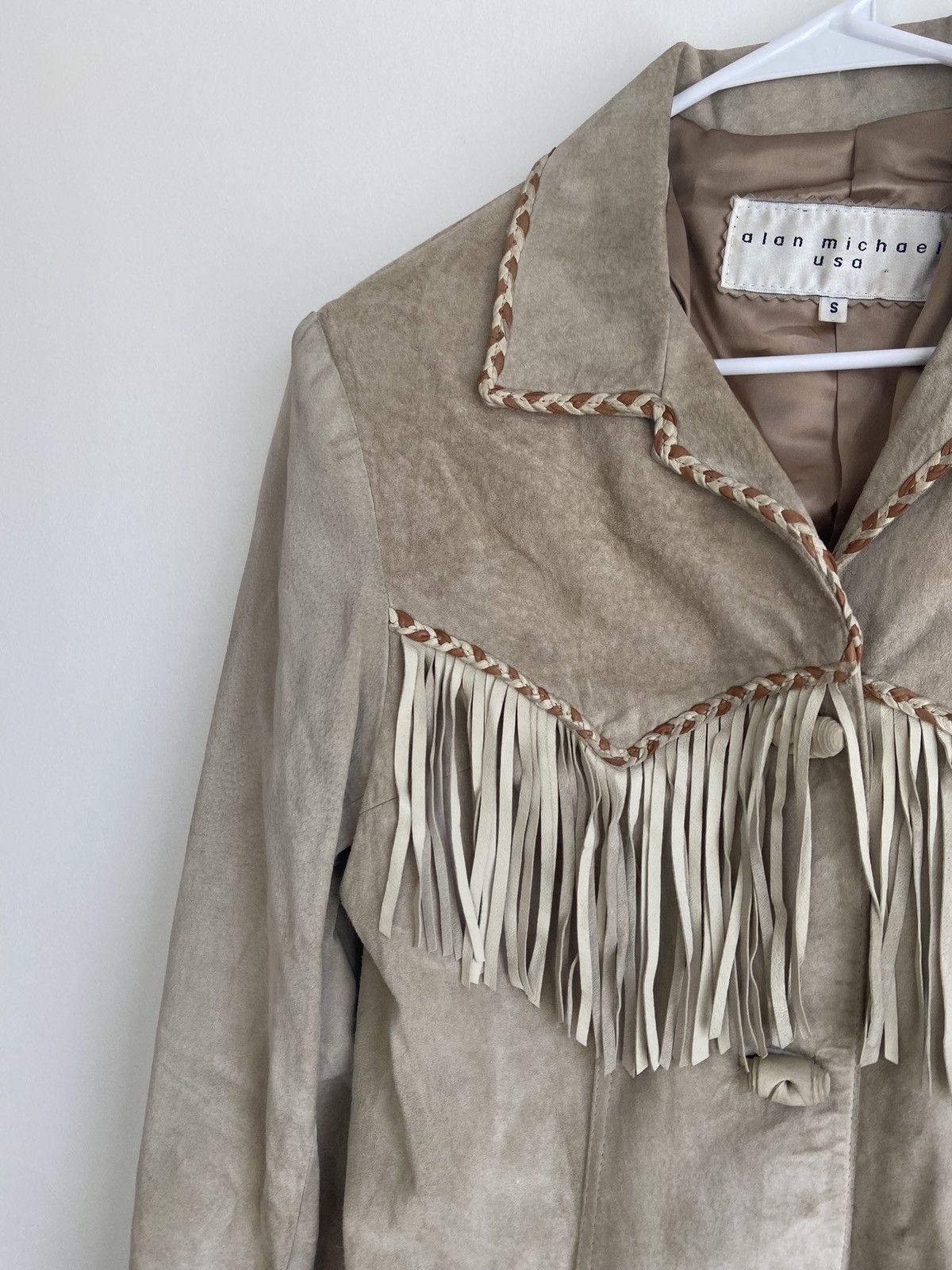Other Alan Michael USA Vintage Suede Fringe Jacket Size S / US 4 / IT 40 - 7 Thumbnail