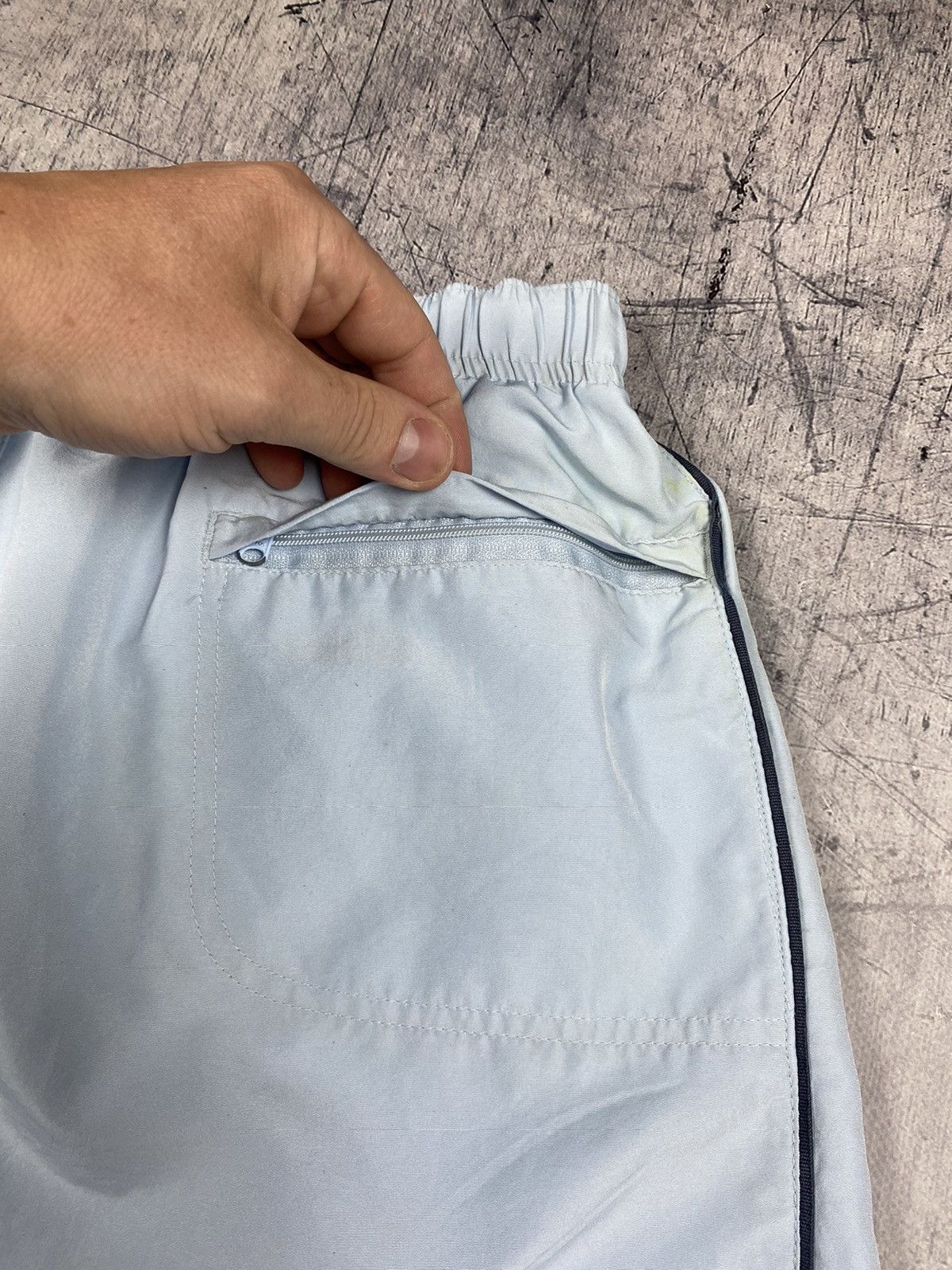 Nike × Vintage Vintage 90s Nike Swoosh Drill Shorts Size US 33 - 9 Thumbnail