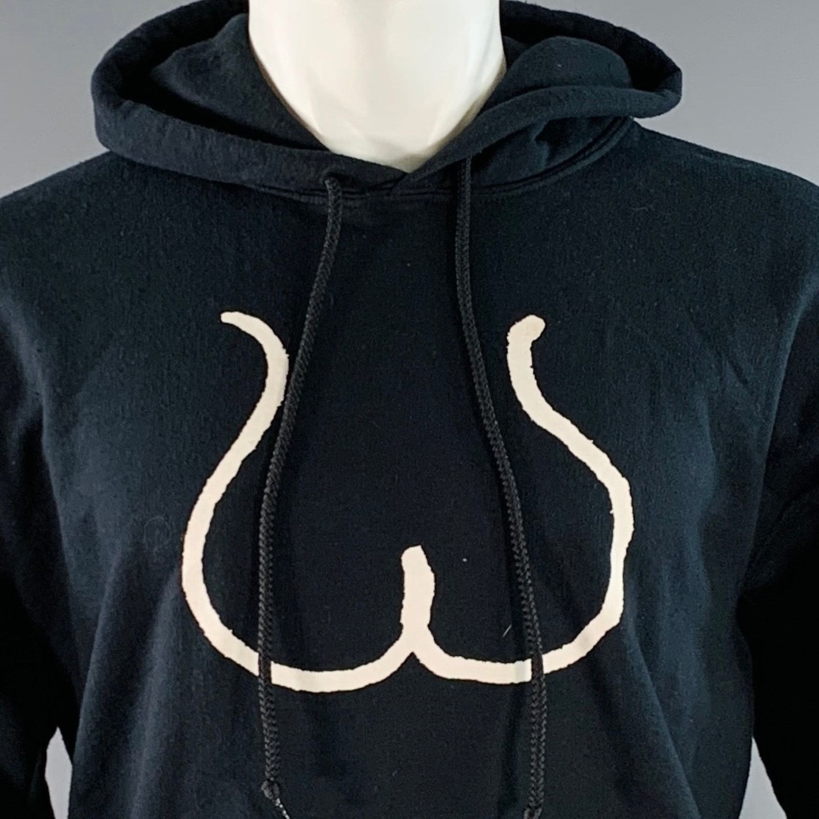 Opening Ceremony M Black White Print Cotton Blend Hooded Sweatshirt Size US M / EU 48-50 / 2 - 2 Thumbnail