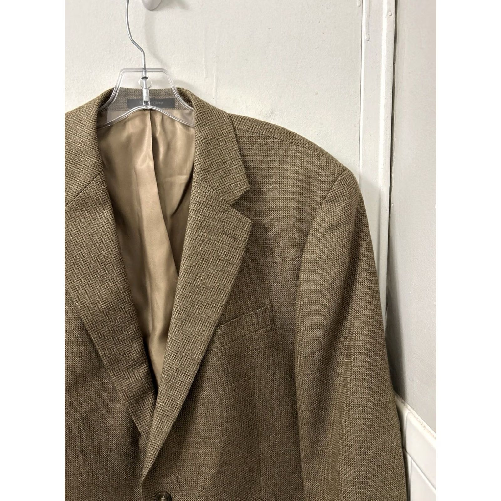 Ralph Lauren VINTAGE? (No) Lauren Ralph Lauren Blazer Mens 42L Brown 100% Wool Basketweave Sport Coat Shirt? Size 42R - 4 Thumbnail