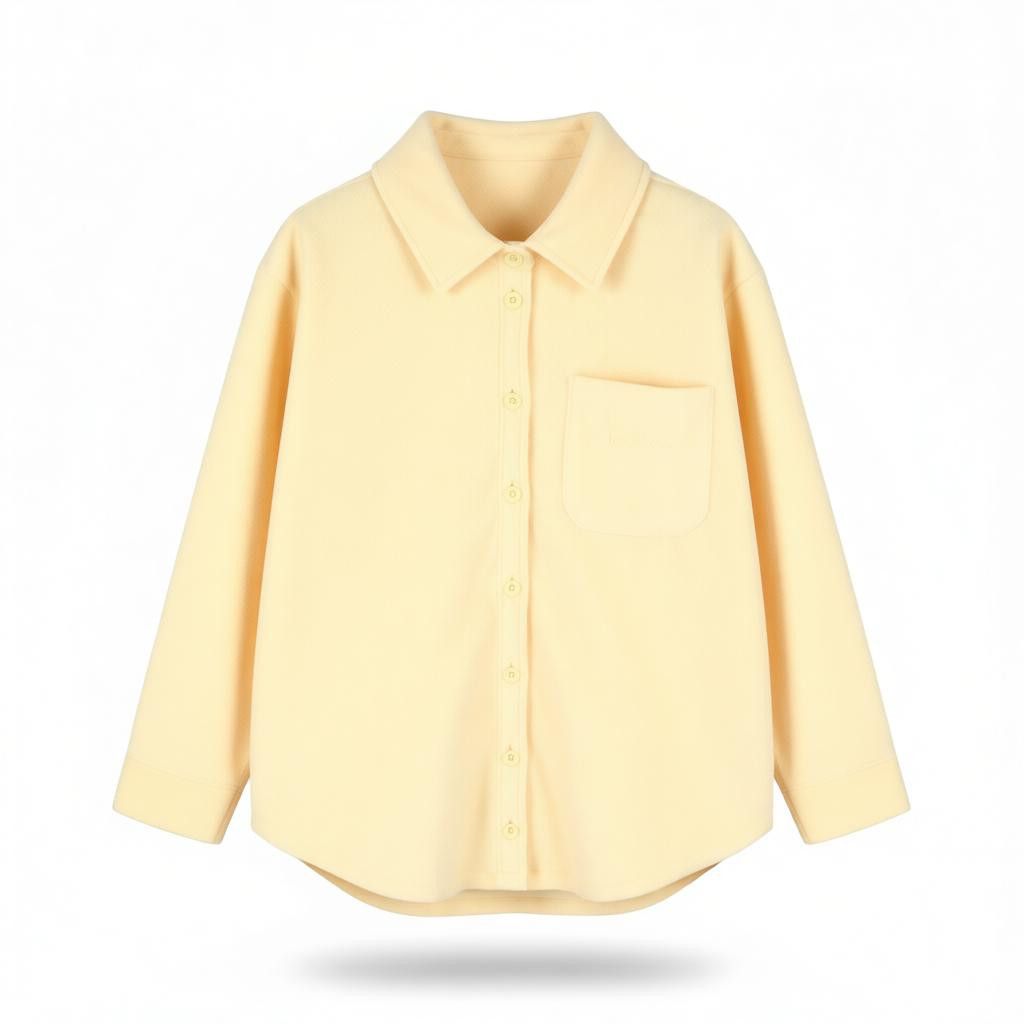 Other IETS FRANS S Light Yellow Fleece Button-Up 88039 Size S / US 4 / IT 40 - 1 Thumbnail