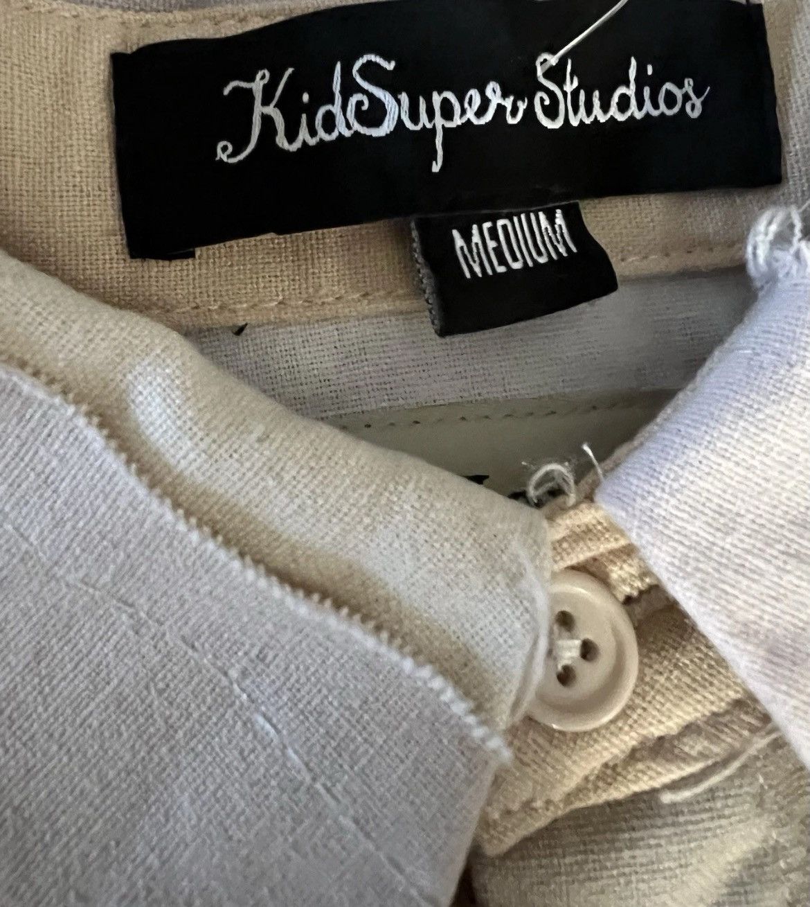 KidSuper KidSuper Studios super patchwork button down shirt Size US M / EU 48-50 / 2 - 3 Thumbnail