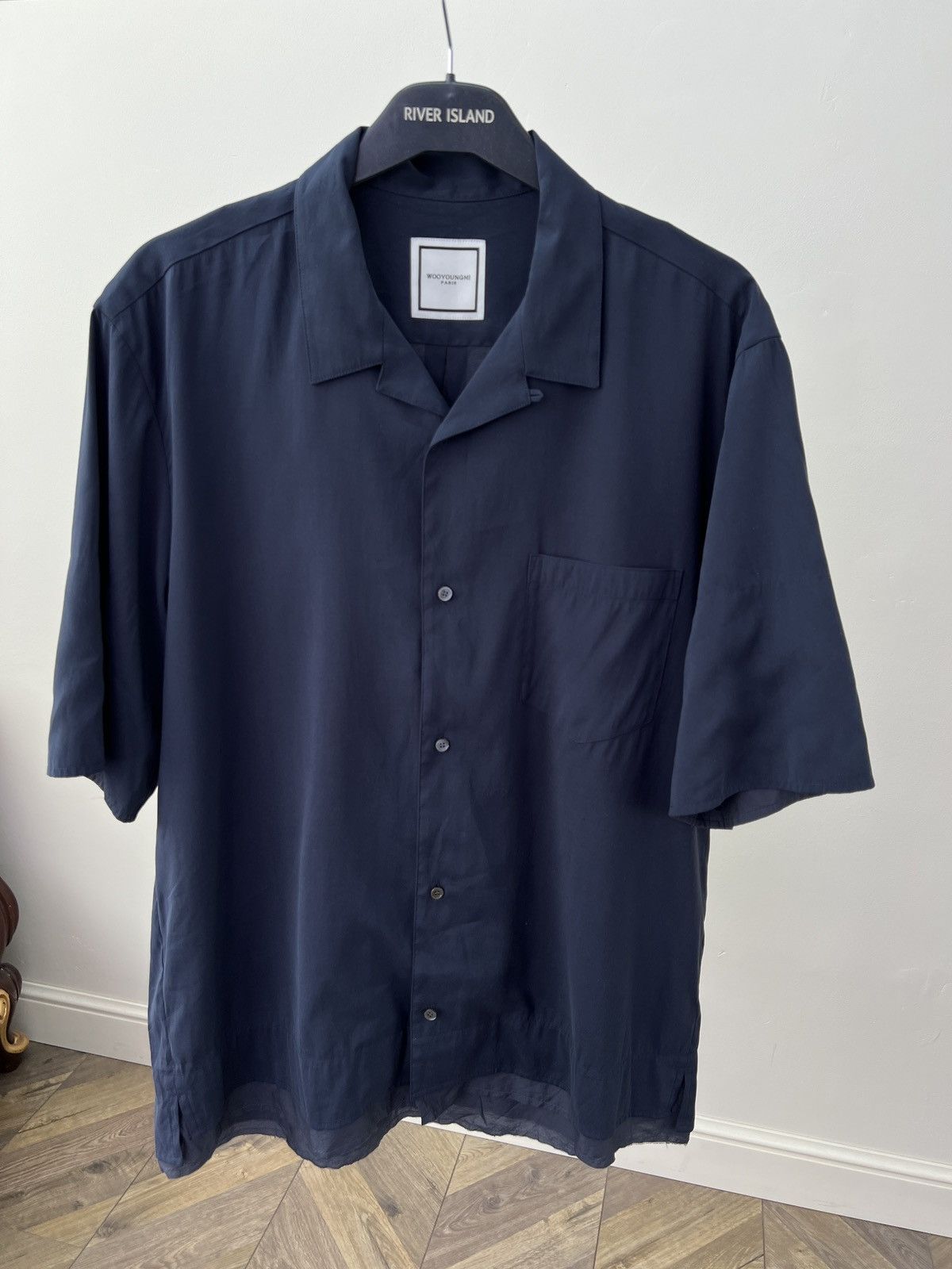 Wooyoungmi Vintage Wooyoungmi Navy Button-Up Shirt Size US L / EU 52-54 / 3 - 3 Thumbnail