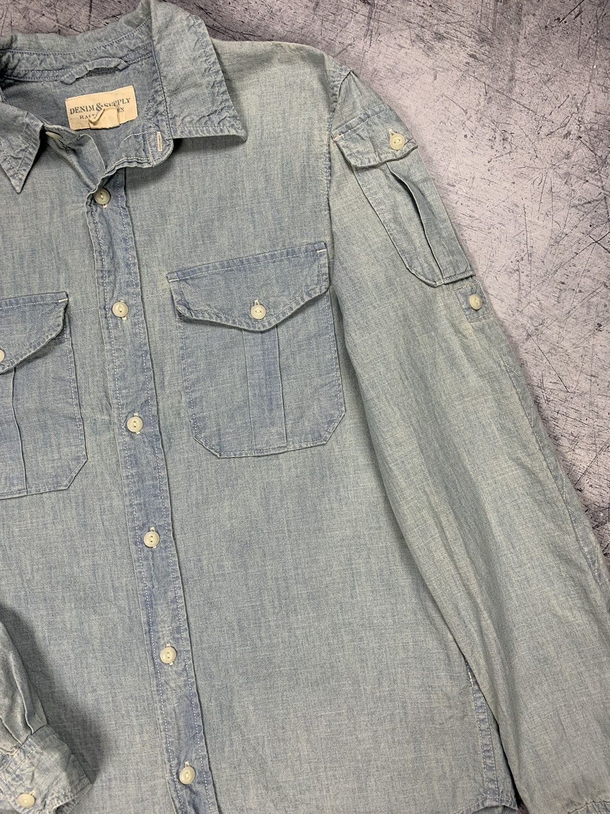 Denim & Supply Ralph Lauren Vintage Denim And Supply Ralph Lauren Washed Denim Shirt Size US S / EU 44-46 / 1 - 5 Thumbnail