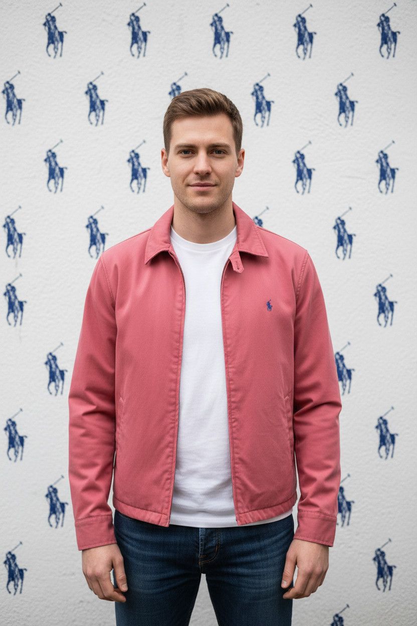 Polo Ralph Lauren 🔥 pink salmon bomber jacket size L polo Ralph Lauren Size US L / EU 52-54 / 3 - 1 Thumbnail