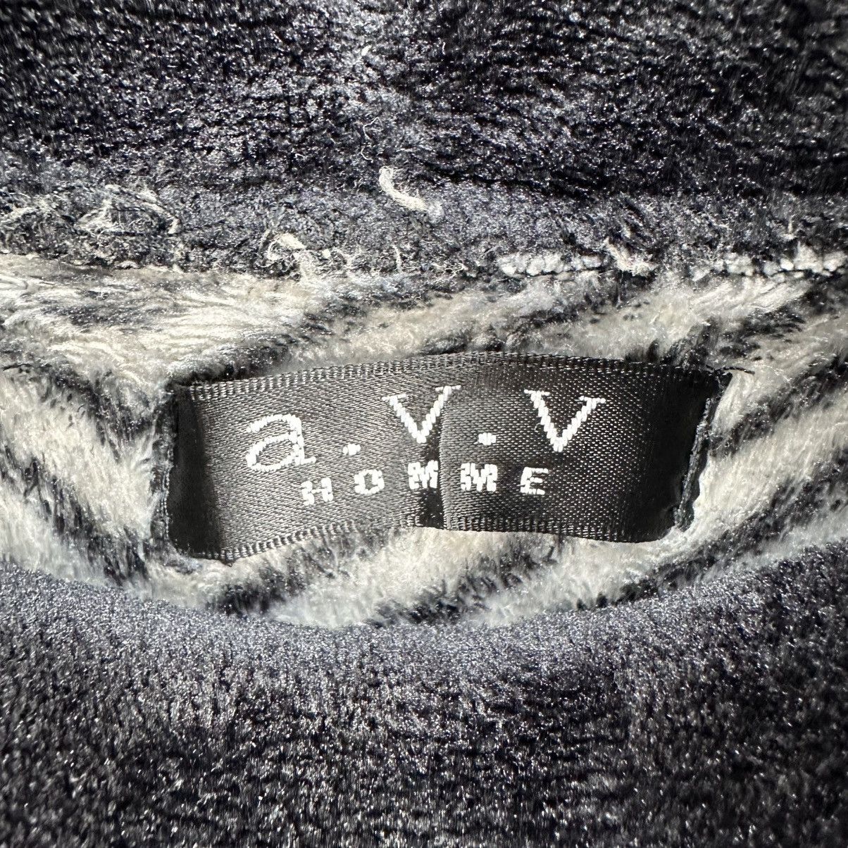 Japanese Brand Vintage A.V.V Homme Pullover Herringbone Fleece Turtle Neck Size US M / EU 48-50 / 2 - 13 Thumbnail
