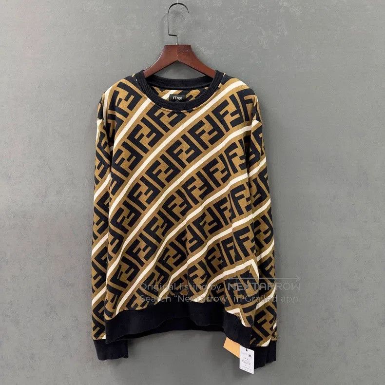 Fendi Fendi Monogrammed Logo Round Neck Sweatshirt Size US M / EU 48-50 / 2 - 1 Thumbnail