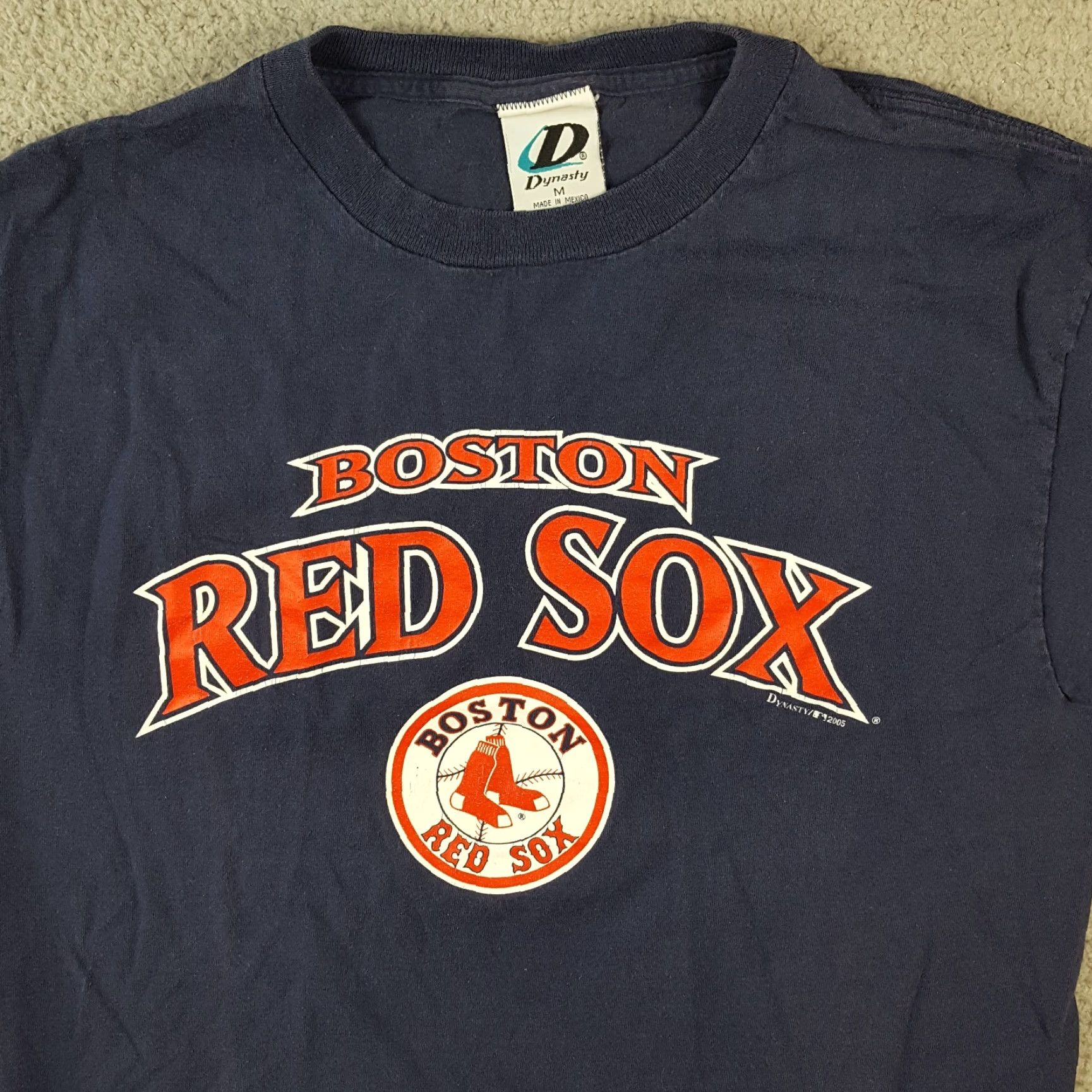 Vintage Vintage Boston Red Sox MLB Baseball T-Shirt Men's Medium Blue Retro Logo Y2K 90s 00s Sports Size US M / EU 48-50 / 2 - 2 Thumbnail