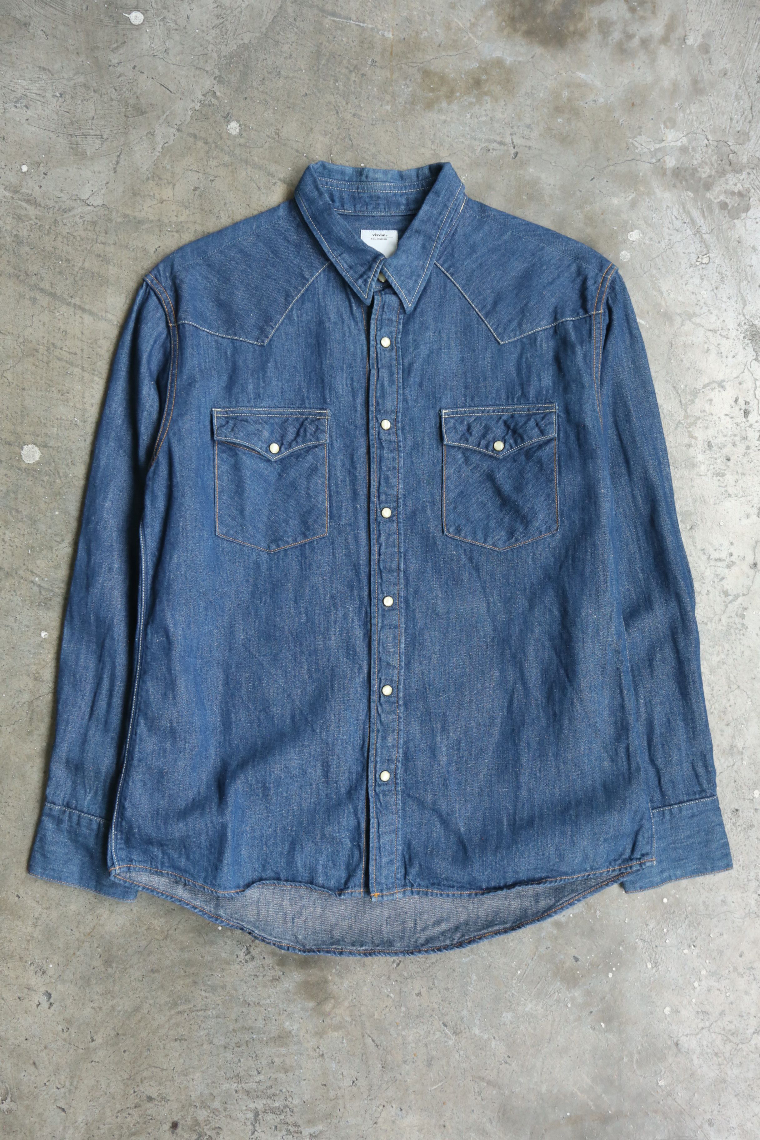 Visvim Visvim - S/S 14 - SS Albacore Denim Shirt One Wash Size US L / EU 52-54 / 3 - 2 Thumbnail
