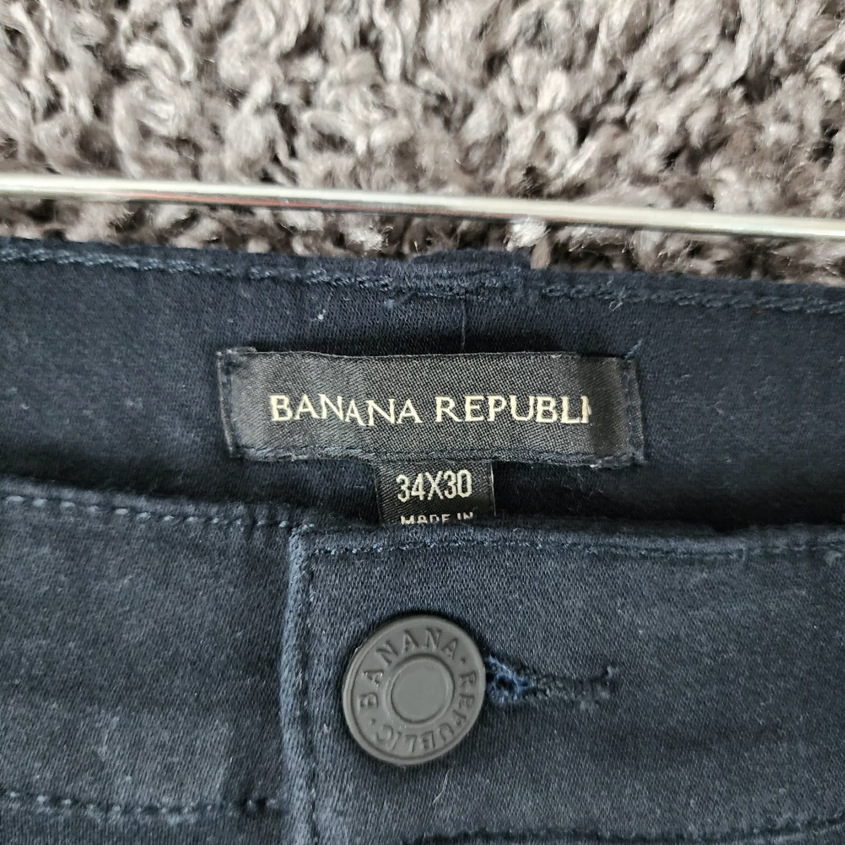 Banana Republic Banana Republic Mens Pants Chino Straight Leg Size 34x30 Dark Blue Men Size US 34 / EU 50 - 3 Thumbnail