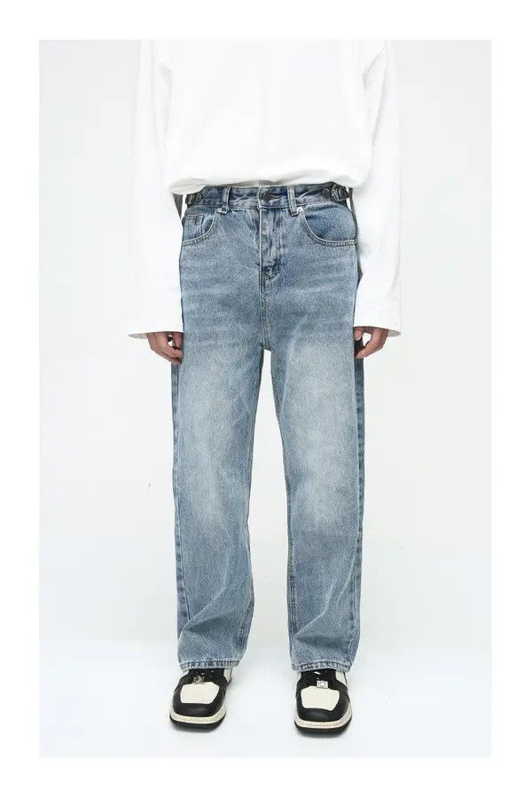 Japanese Brand Mikami x Mint Simple loose casual straight washed jeans Size US 32 / EU 48 - 1 Thumbnail