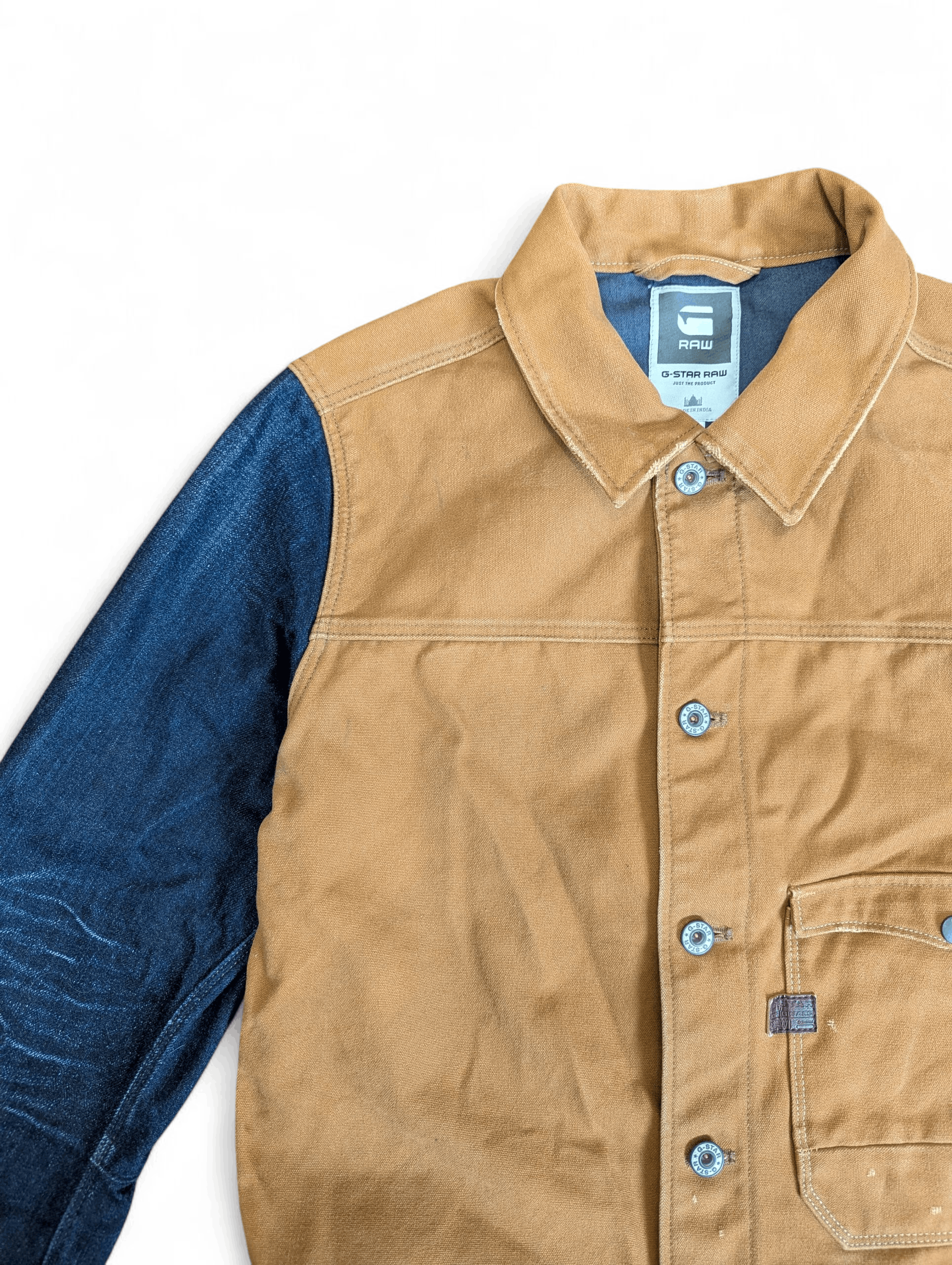 G-Star G-STAR Hunter Mix Slim Jkt Workwear Canvas Denim Jacket Size US L / EU 52-54 / 3 - 3 Thumbnail