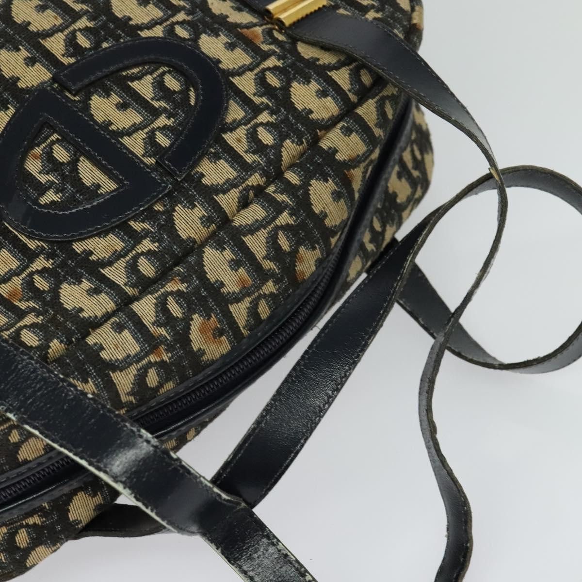 Dior DIOR Trotter Canvas Hand Bag Navy Gold Size ONE SIZE - 6 Thumbnail