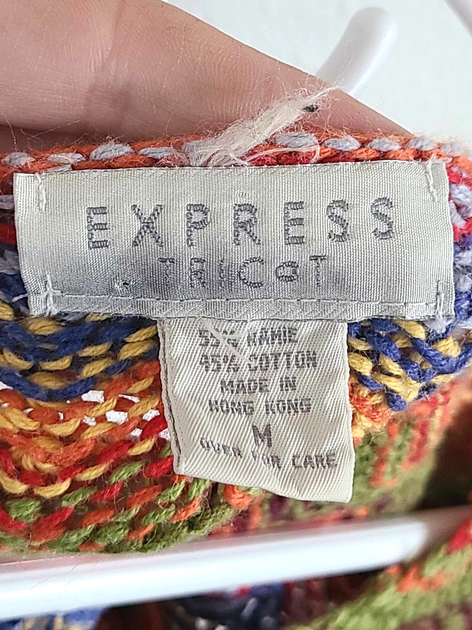 Express Vintage Express Tricot Boho Hippie Knit Top Size M / US 6-8 / IT 42-44 - 8 Thumbnail
