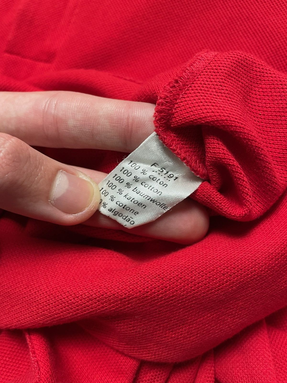 Lacoste × Vintage Vintage red Lacoste polo pocket rare size M Size US M / EU 48-50 / 2 - 3 Thumbnail