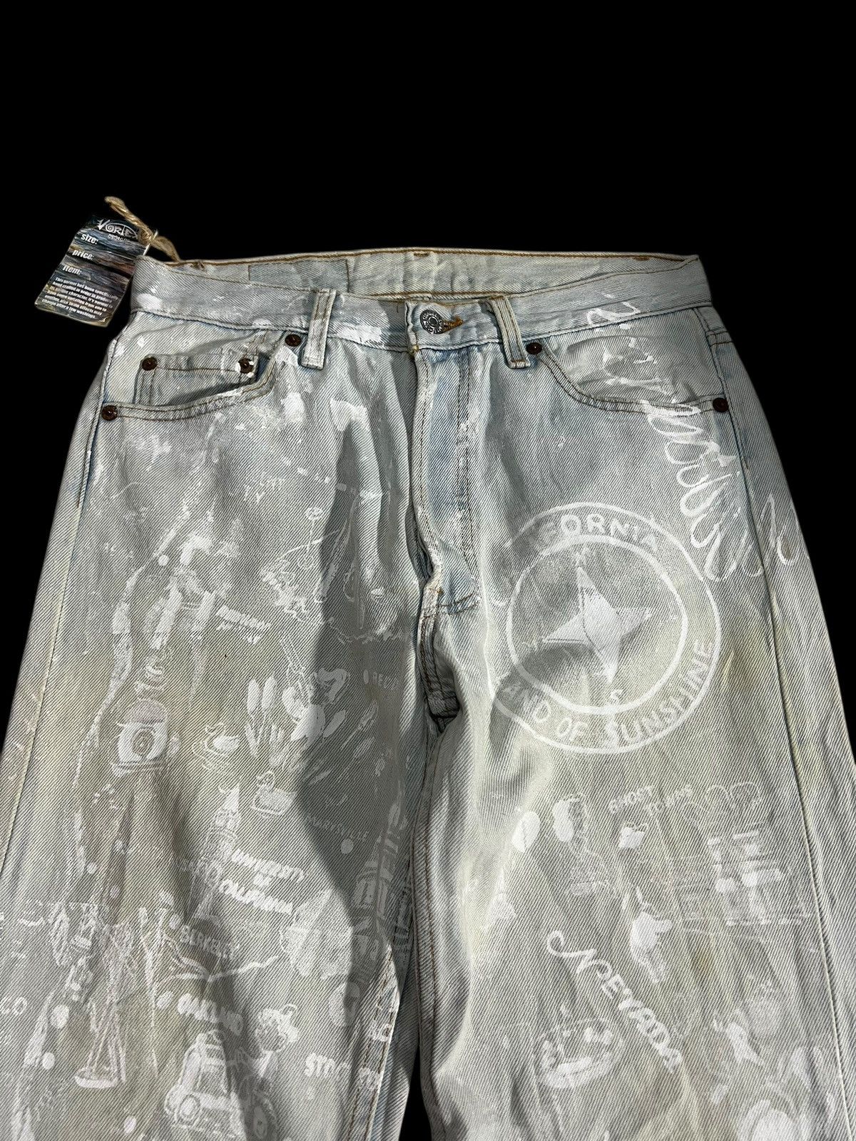 Levi's 🔥Vintage 90’s Levis 501 Vortex Designs Jean #USA Size US 29 - 3 Thumbnail