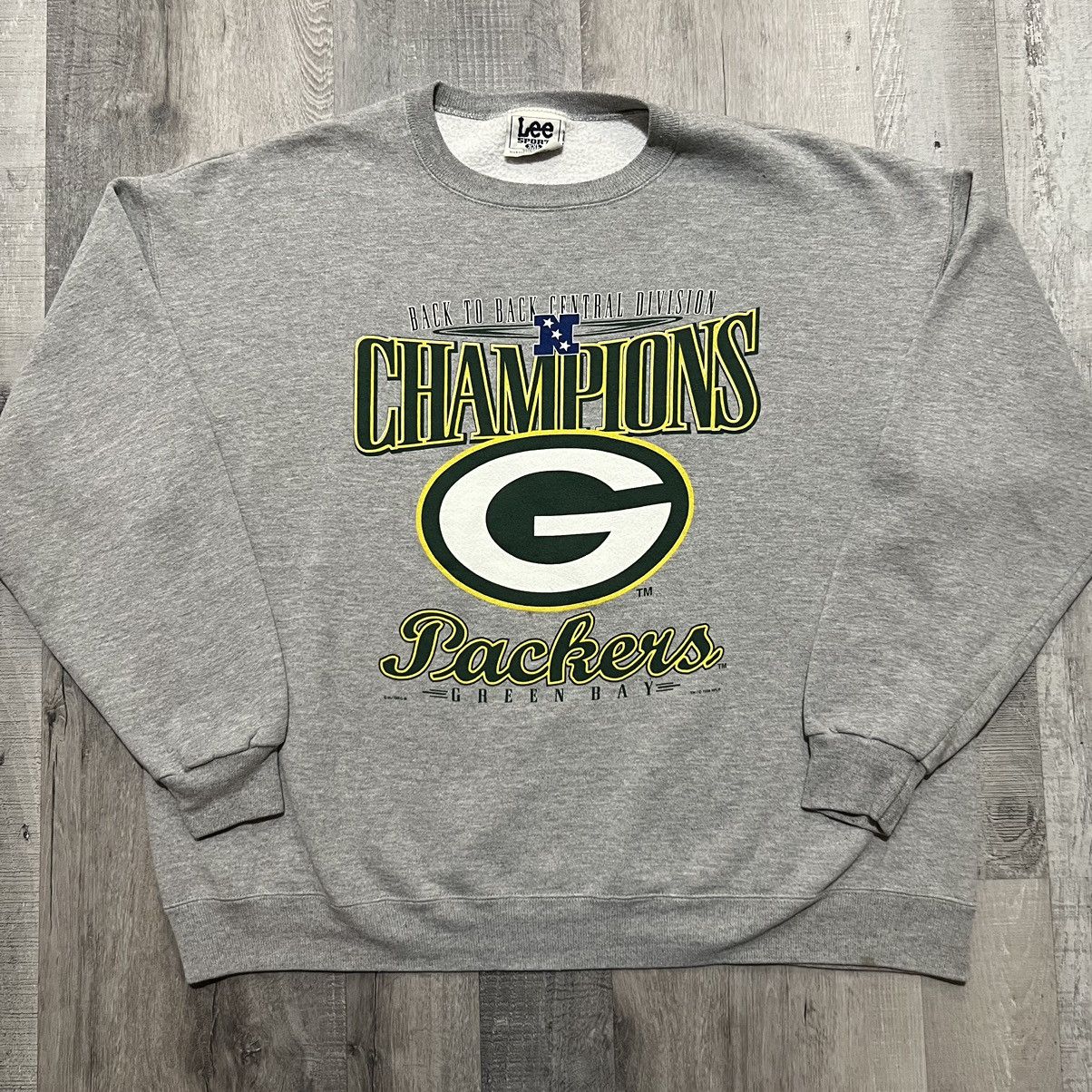 Lee × Vintage VTG Green Bay Packers 1996 Grey NFL Football Sweatshirt Size US XXL / EU 58 / 5 - 1 Thumbnail