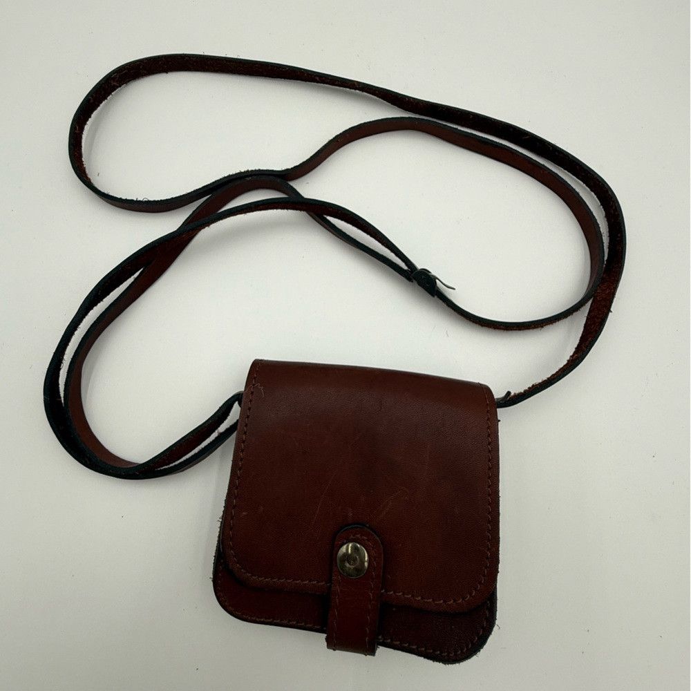 Other Vintage Brown Leather Crossbody Pouch Small Bag Size ONE SIZE - 1 Thumbnail