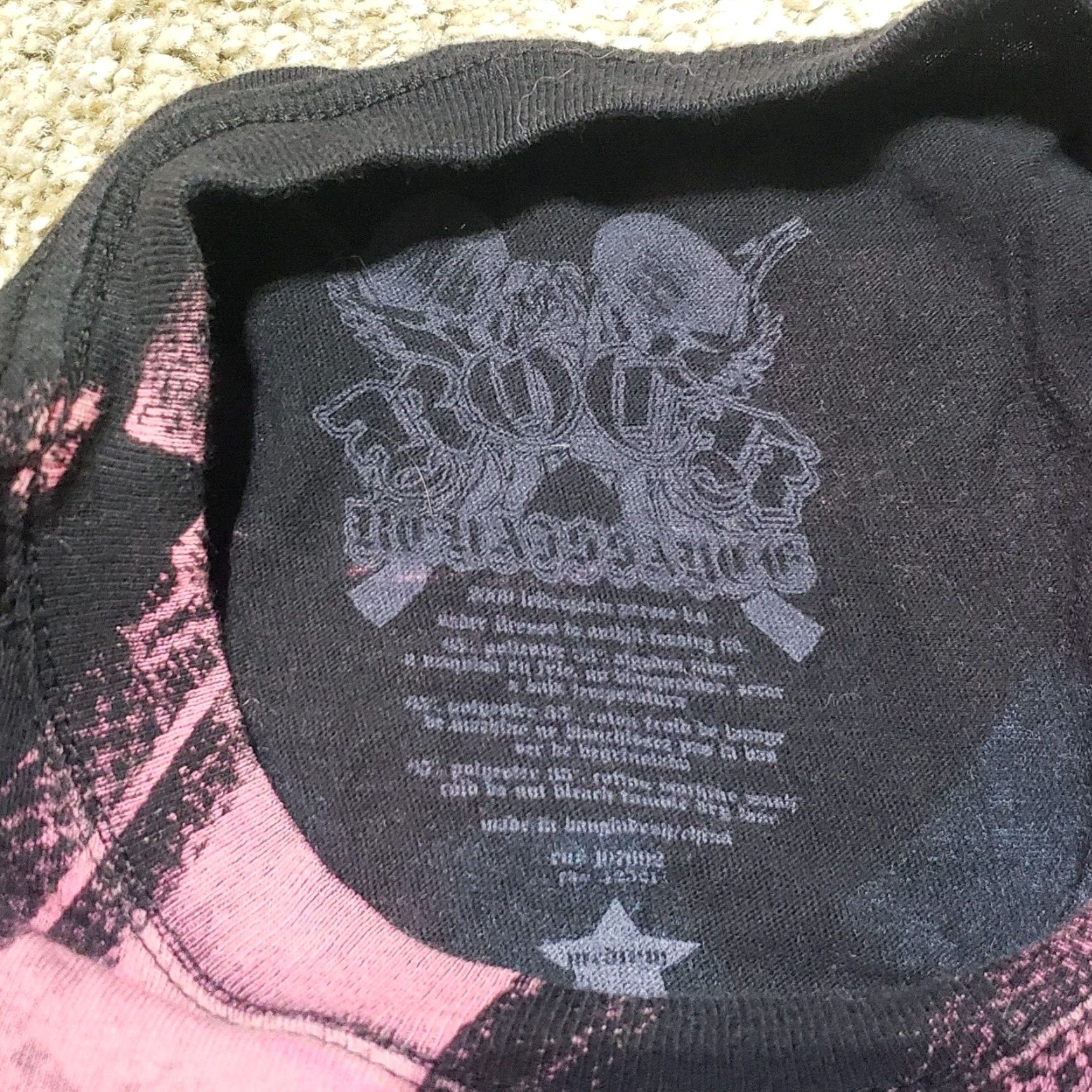 Pinko AC/DC Shirt Pink Black Short Sleeve Are You Ready Angus Devil Rock Band S Small Women T-Shirt Round Neck Multicolor 50s 60s Concert Womens" Size S / US 4 / IT 40 - 3 Thumbnail