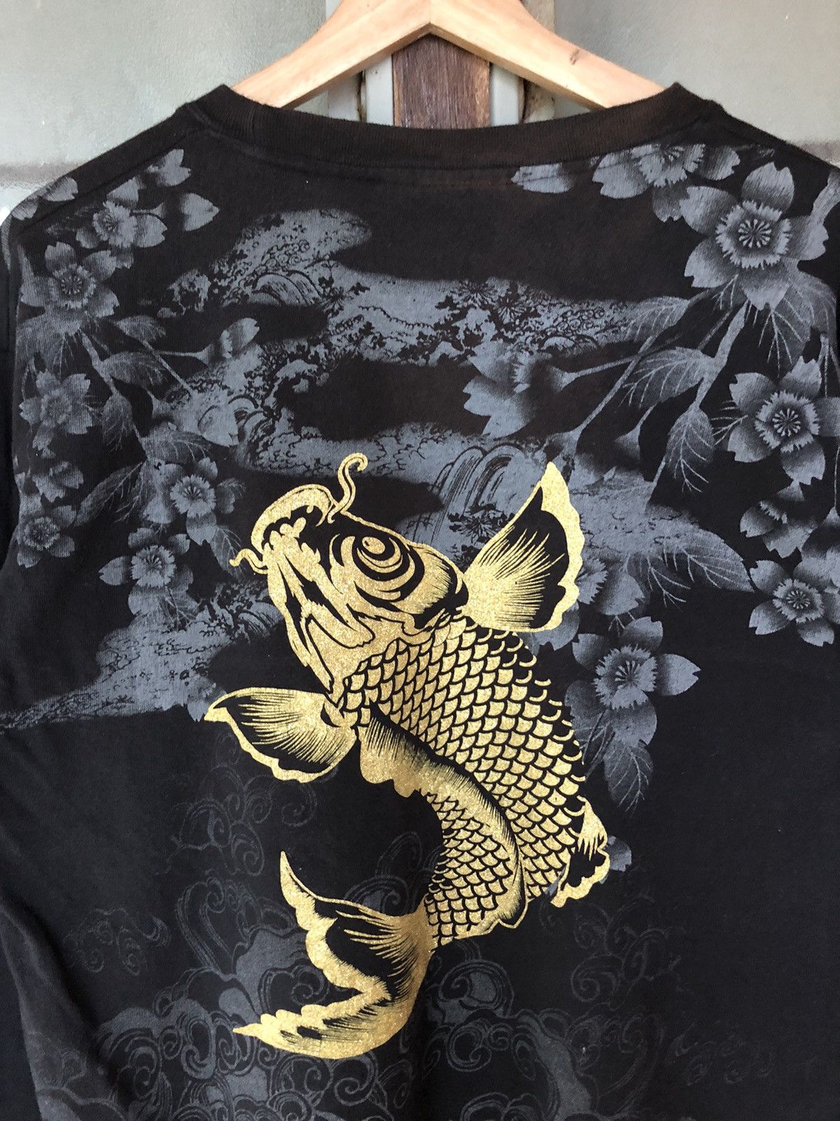 Bullet Noise Vintage Bullet Noise Sukajan Fish Gold Long Sleeve Tee Size US XL / EU 56 / 4 - 2 Thumbnail