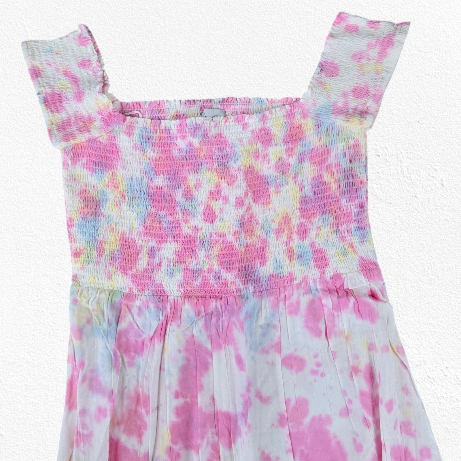 Other Pink White Tie Dye Off the Shoulder Dress Size Large Size L / US 10 / IT 46 - 4 Thumbnail