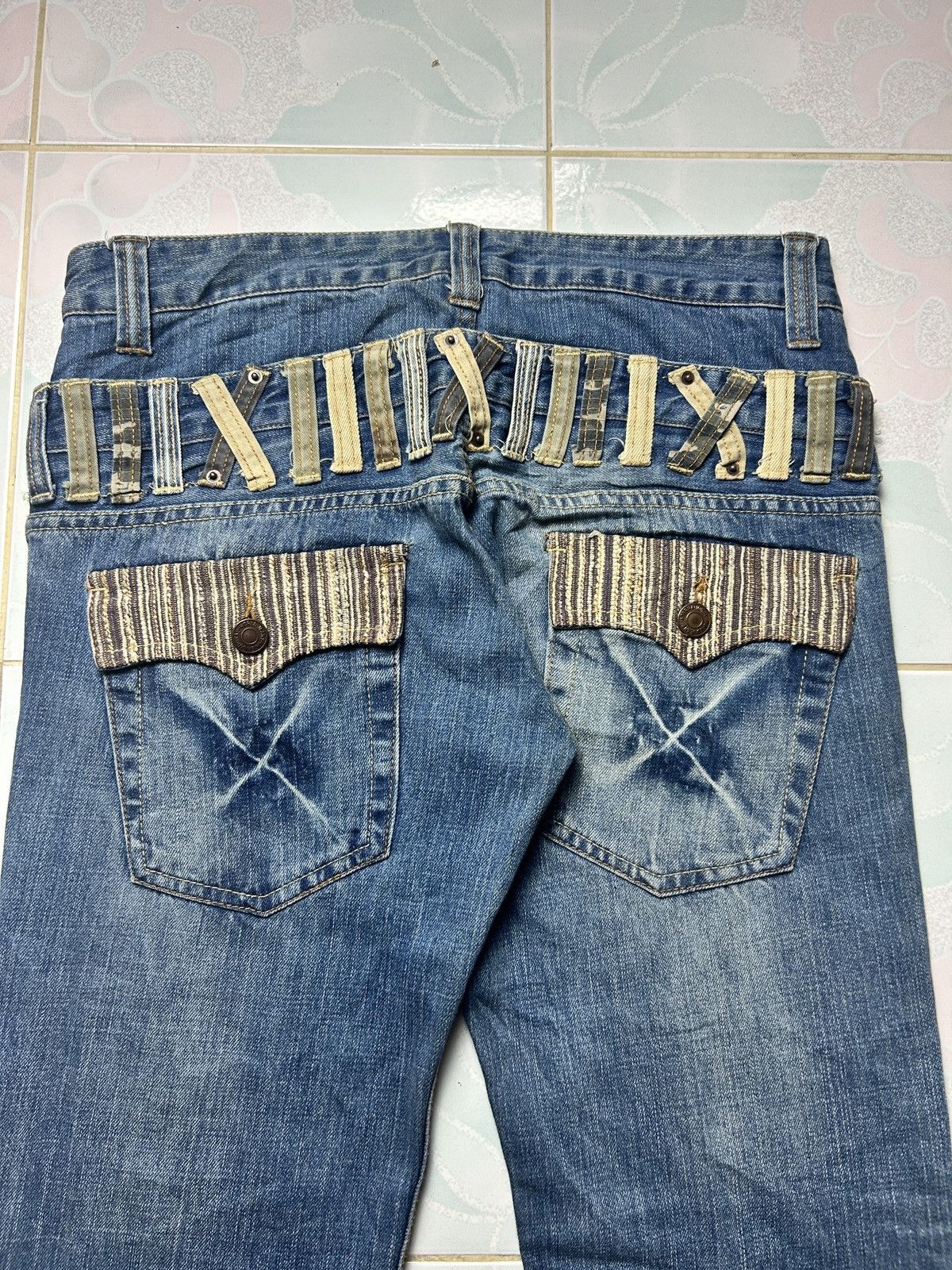 Beauty Beast × Japanese Brand Vintage Double Waist Dominate Handcrafted Japan Denim Jeans Size US 34 / EU 50 - 2 Thumbnail